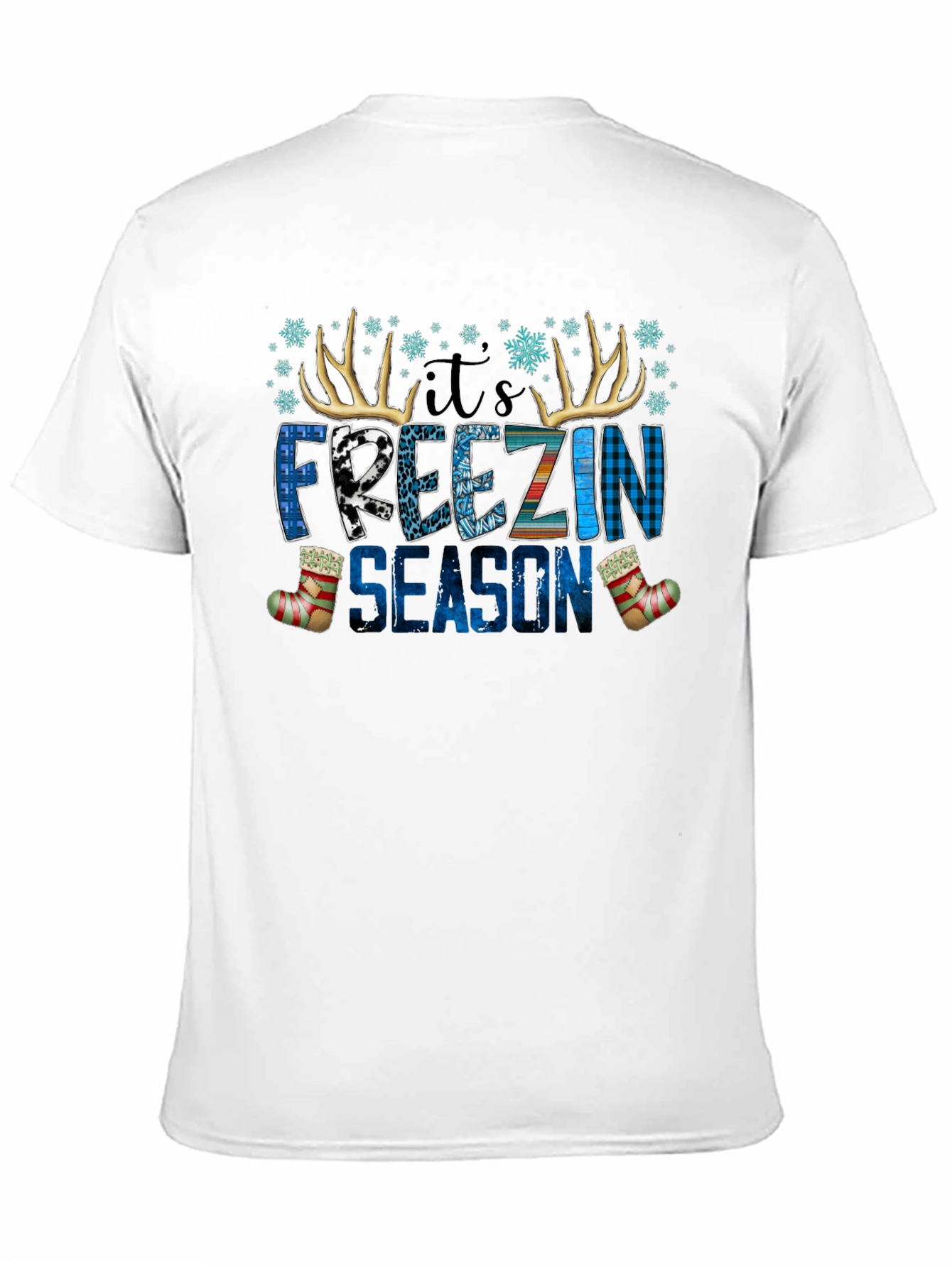 Its Freezin Season Black Graphic Tee