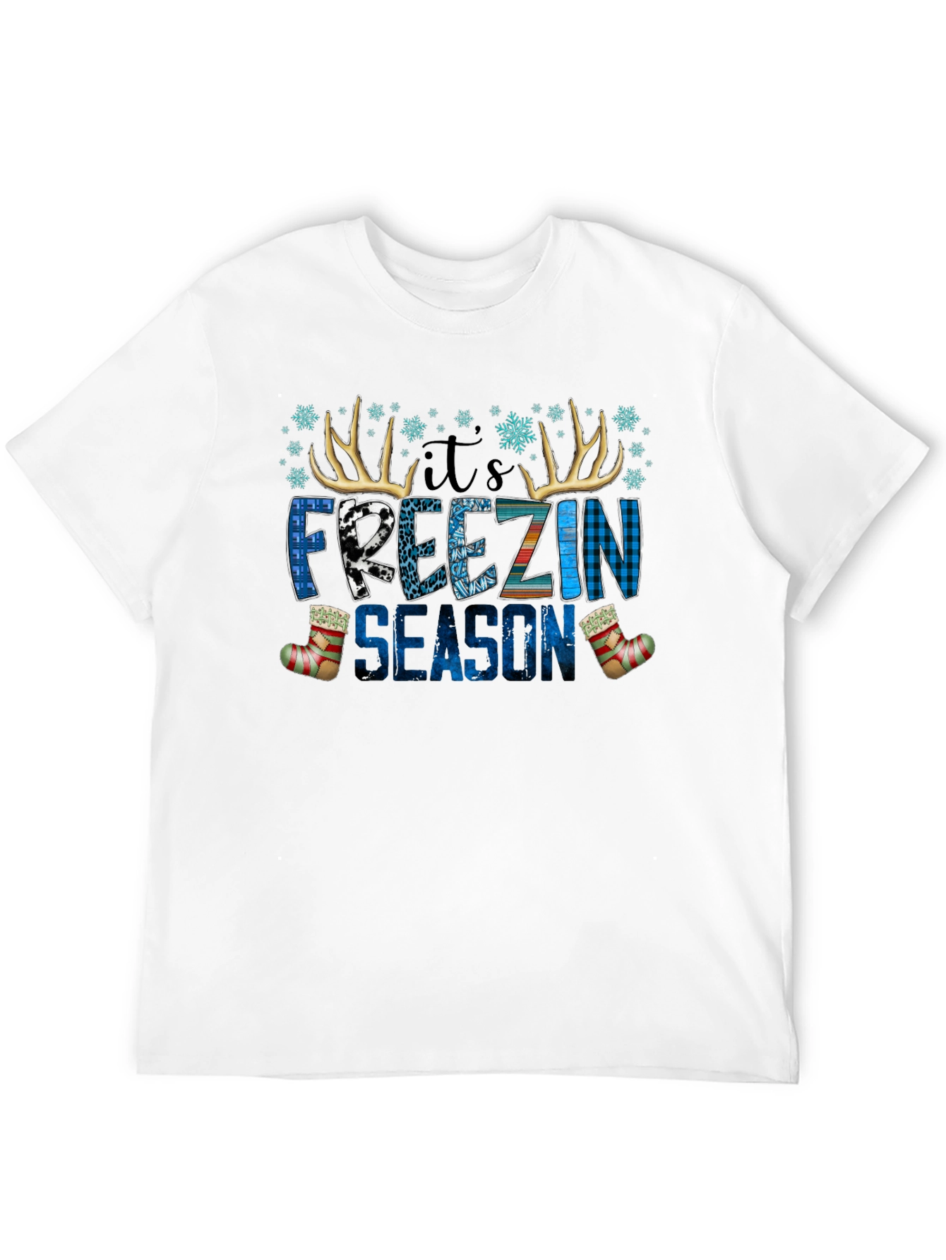 Its Freezin Season Black Graphic Tee