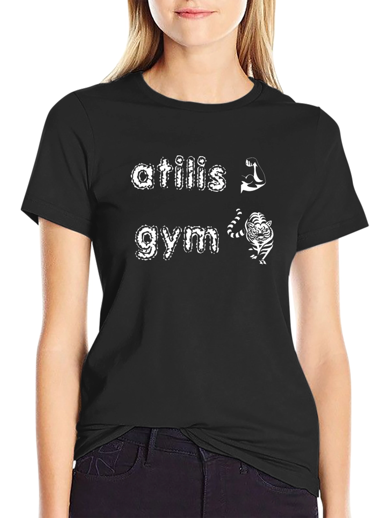 Atilis Gym Graphic Black T-Shirt