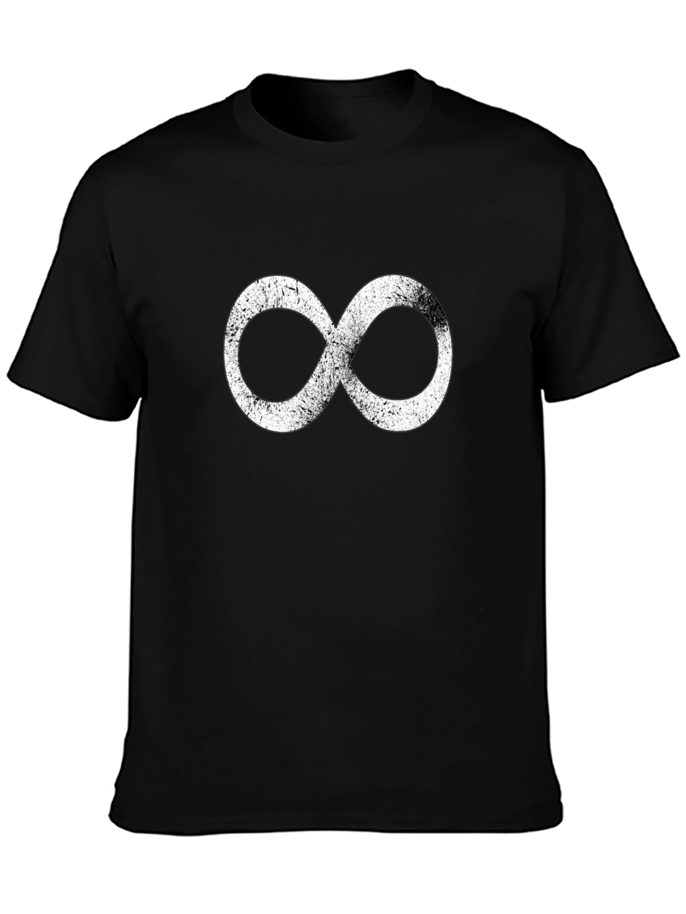 Infinity Symbol Graphic Tee - Casual Black T-Shirt