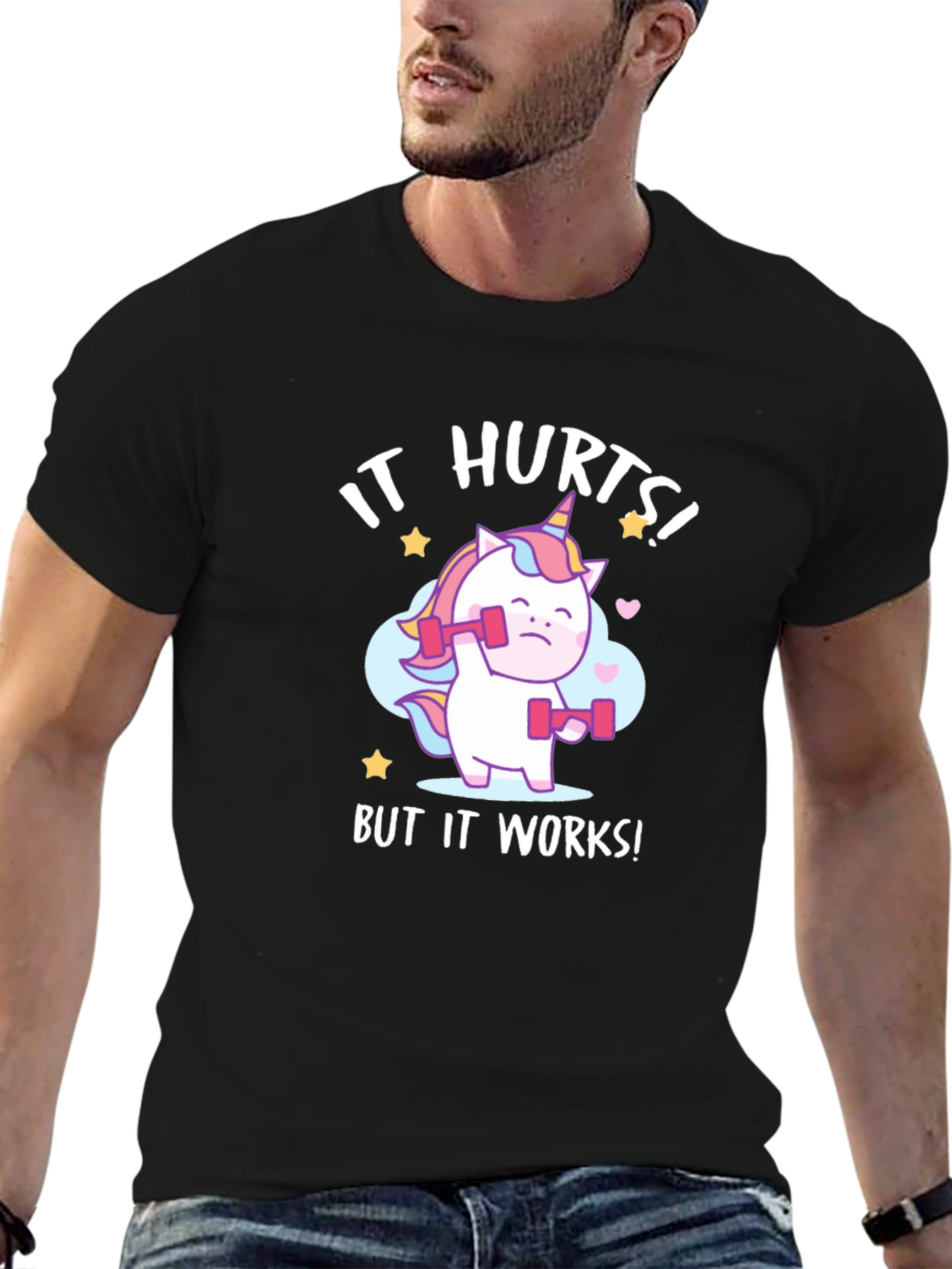 Unicorn Workout Graphic T-Shirt