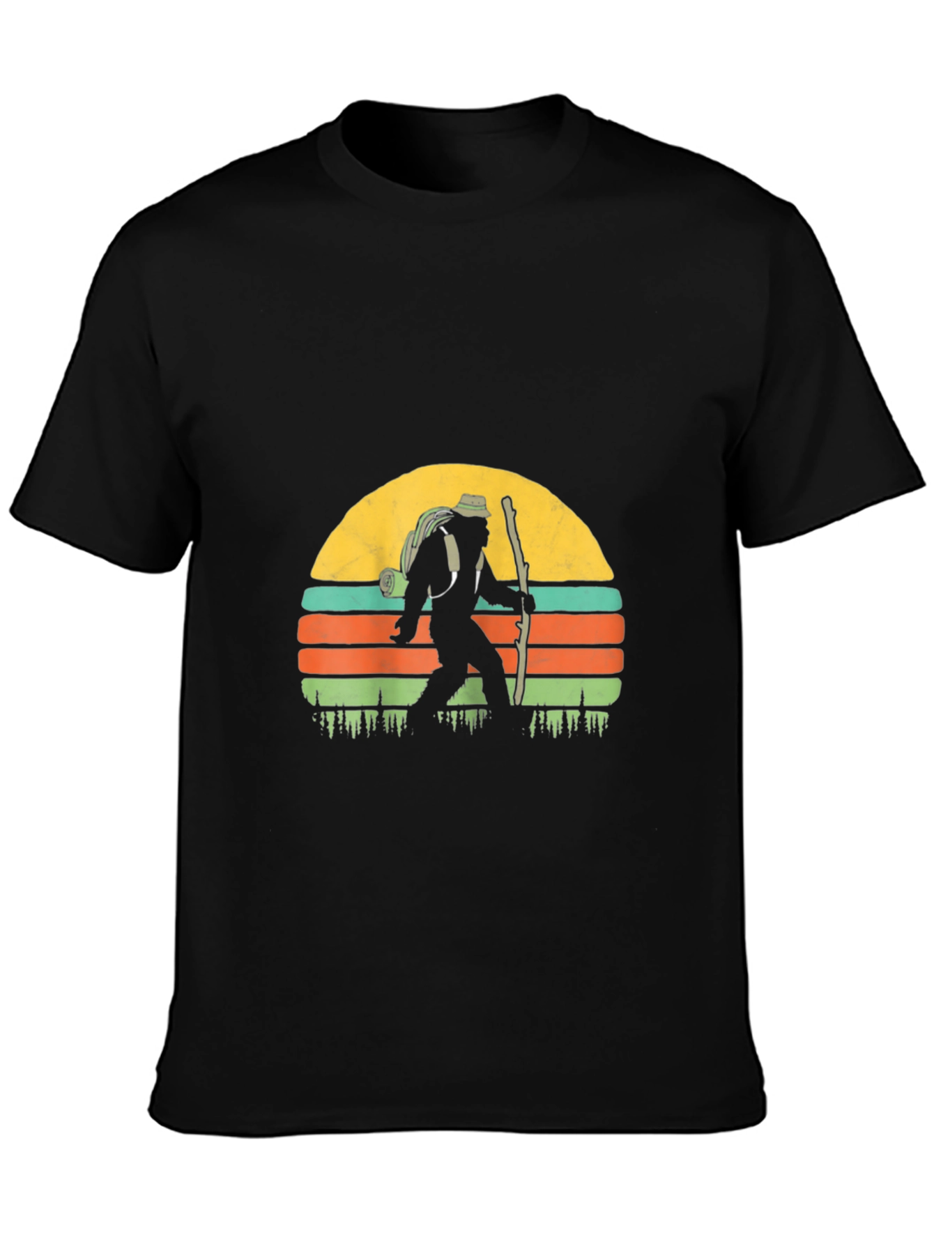 Bigfoot Hiking Sunset T-Shirt