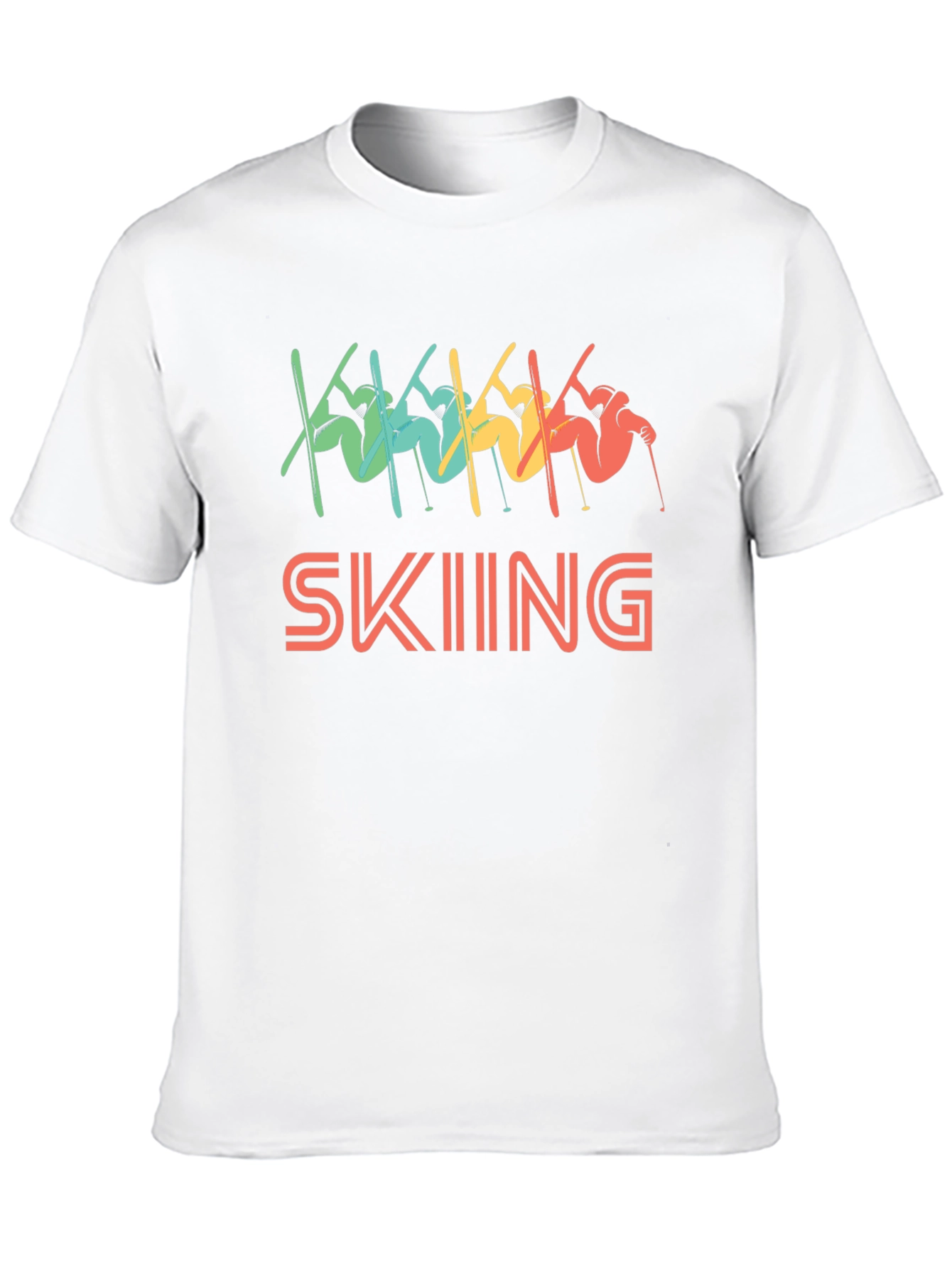 Retro Skiing Graphic T-Shirt