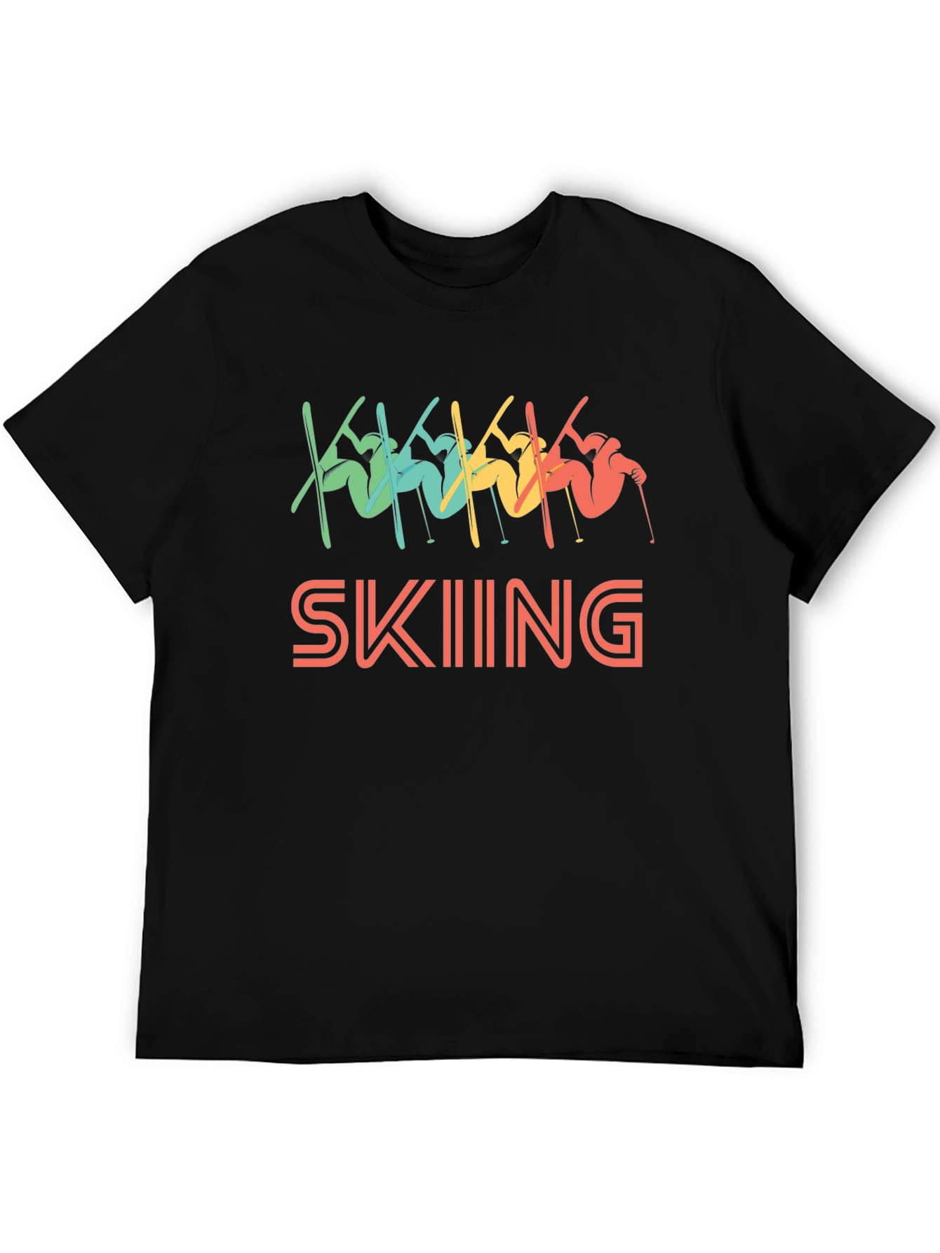 Retro Skiing Graphic T-Shirt