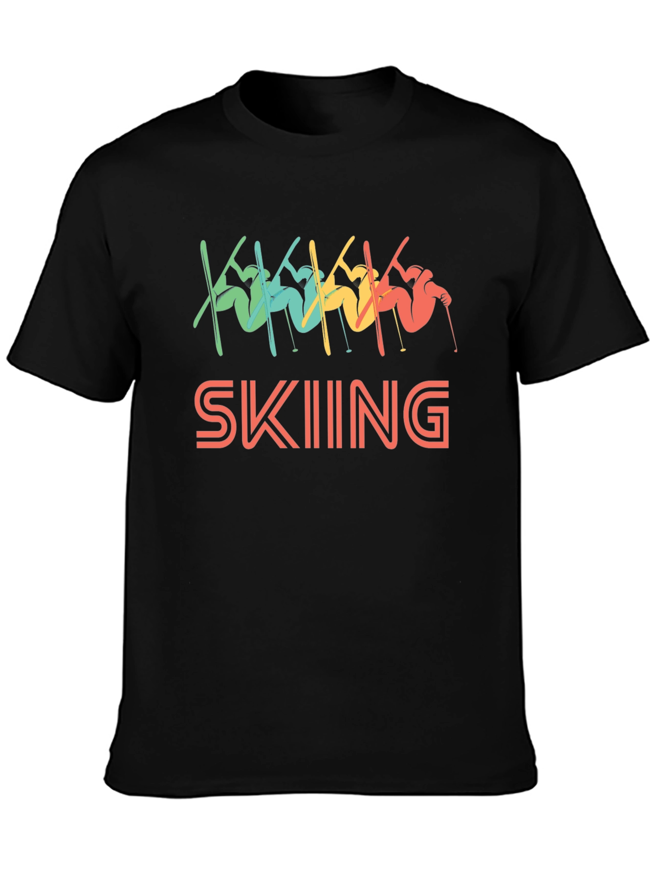 Retro Skiing Graphic T-Shirt