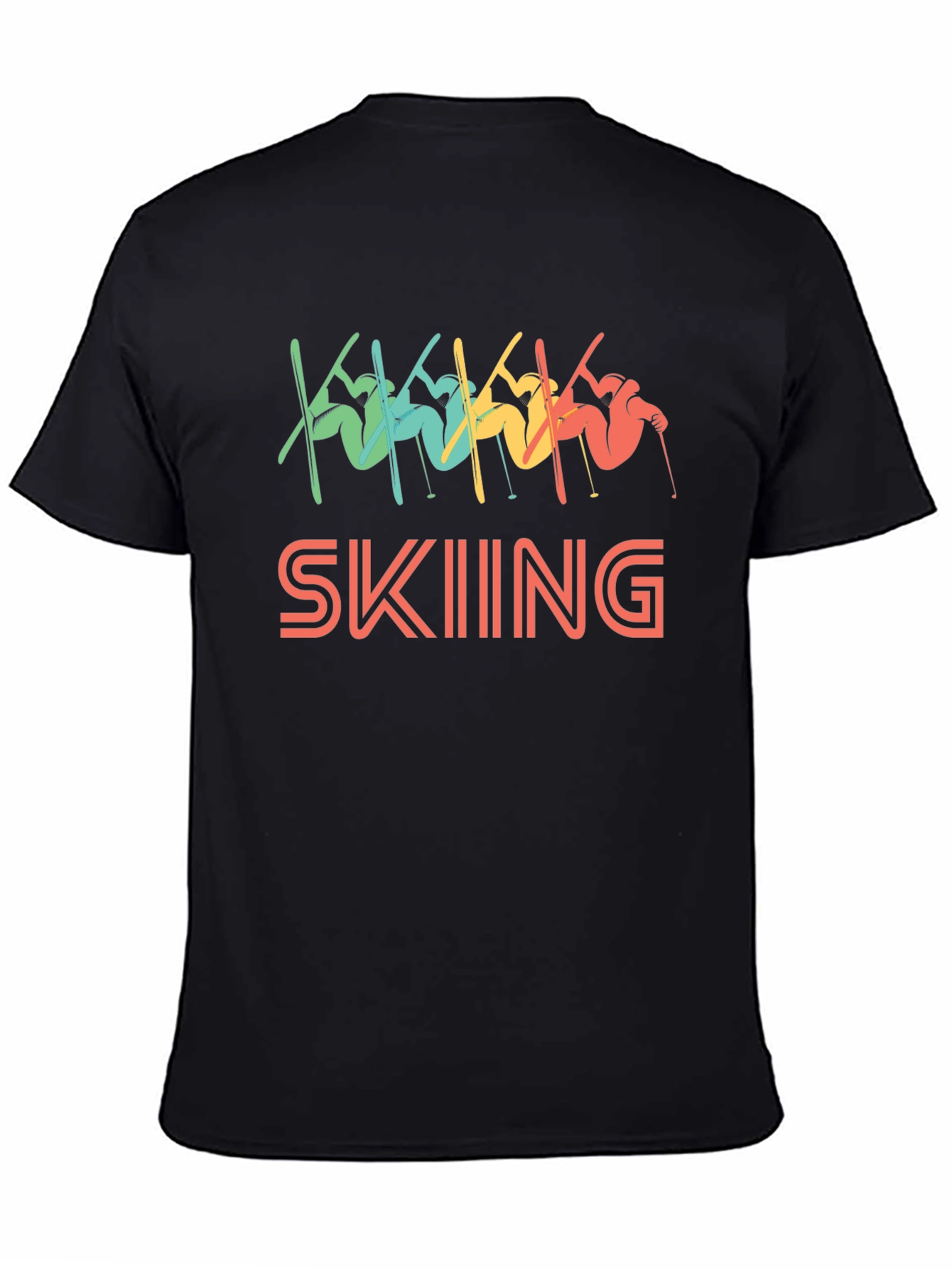 Retro Skiing Graphic T-Shirt