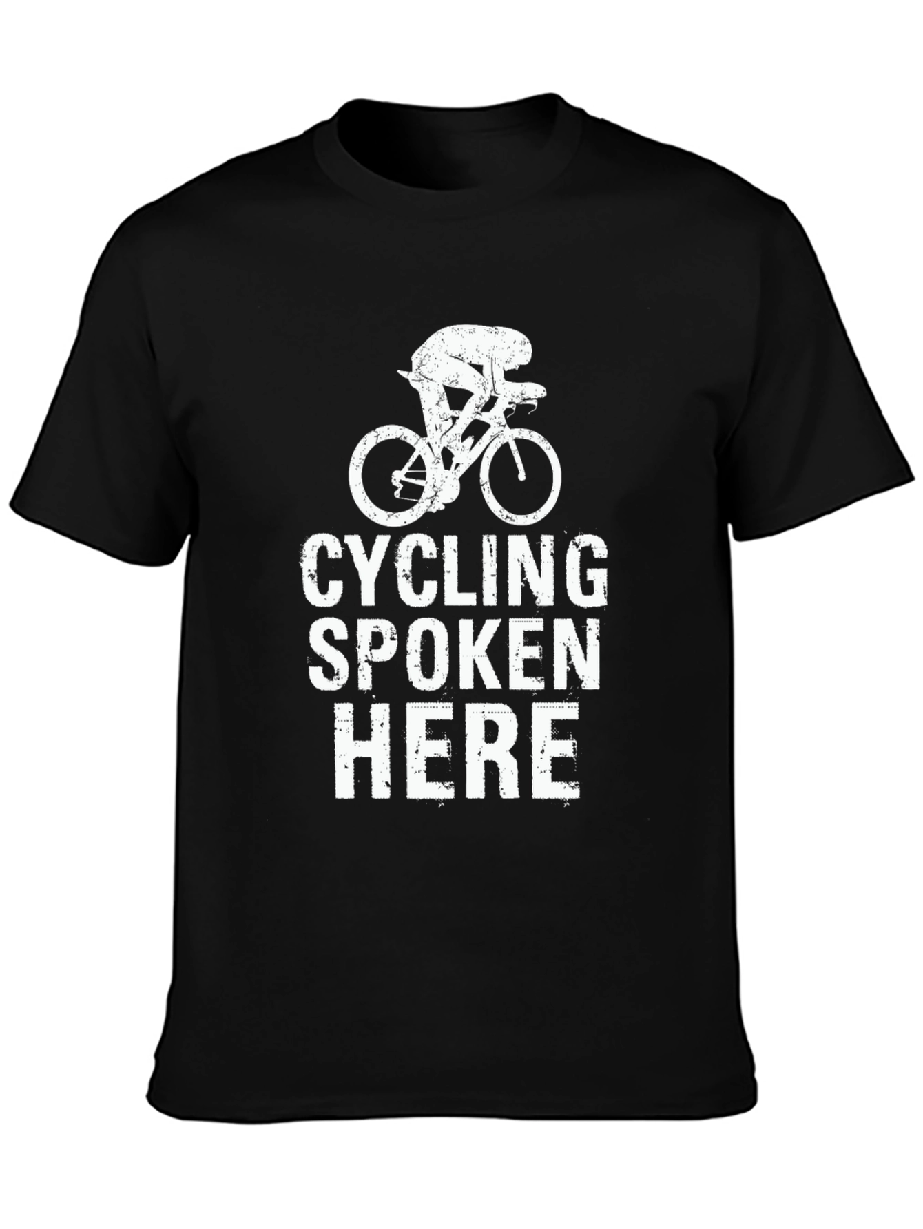 Cycling Spoken Here Black T-Shirt