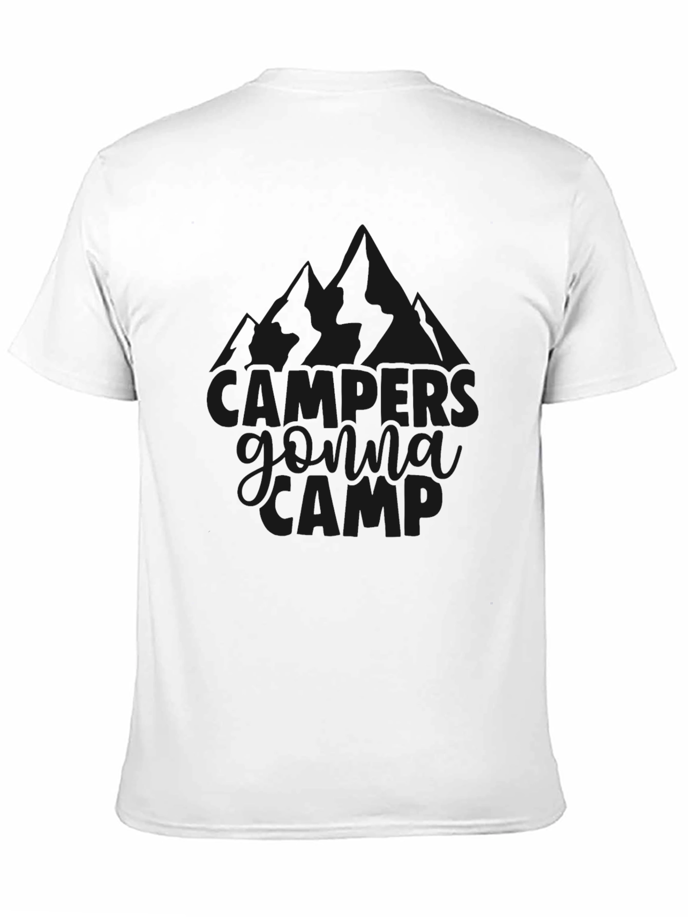 Campers Gonna Camp Black Graphic T-Shirt