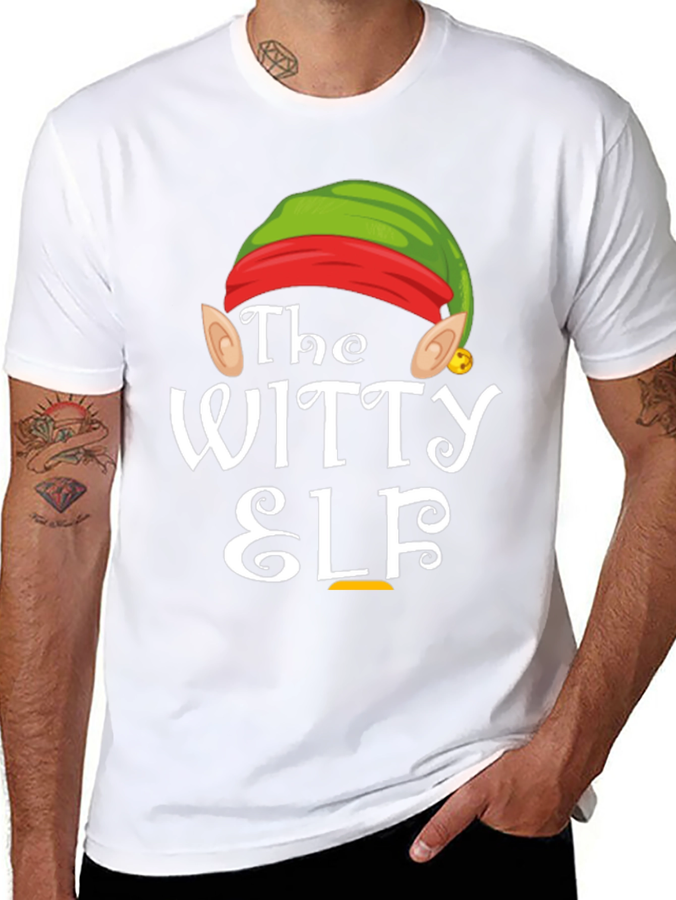 The Witty Elf Graphic Tee - Christmas Holiday T-Shirt