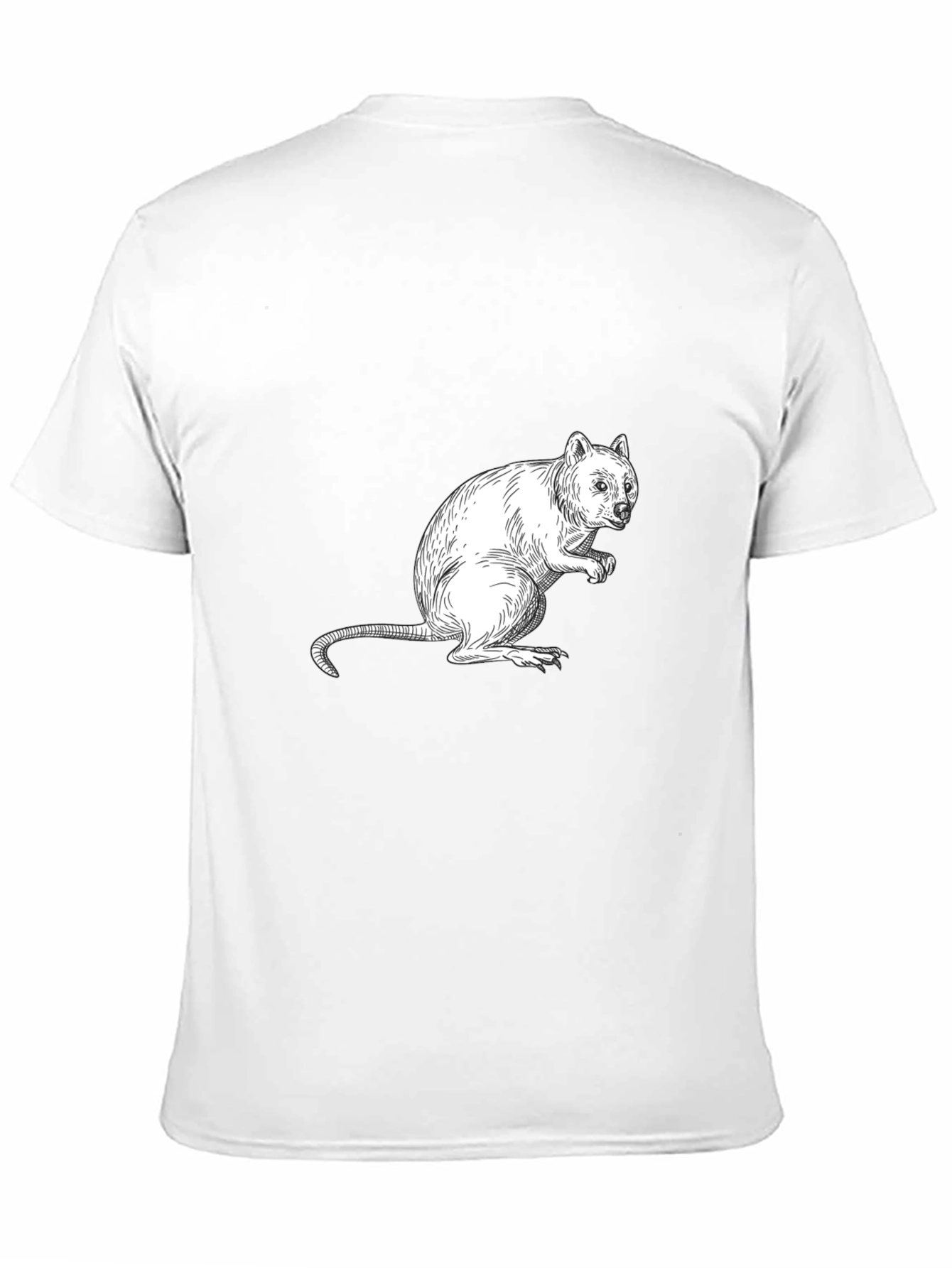 Quokka Graphic Black T-Shirt - Unique Animal Tee