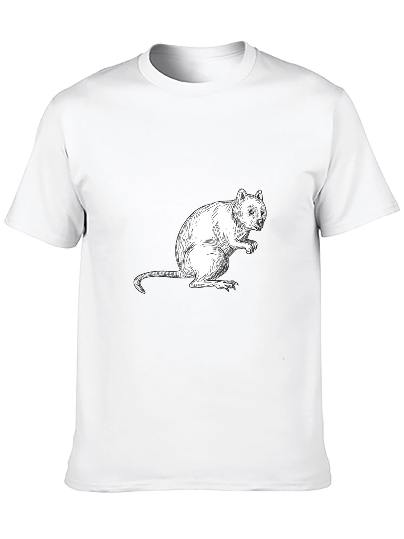 Quokka Graphic Black T-Shirt - Unique Animal Tee