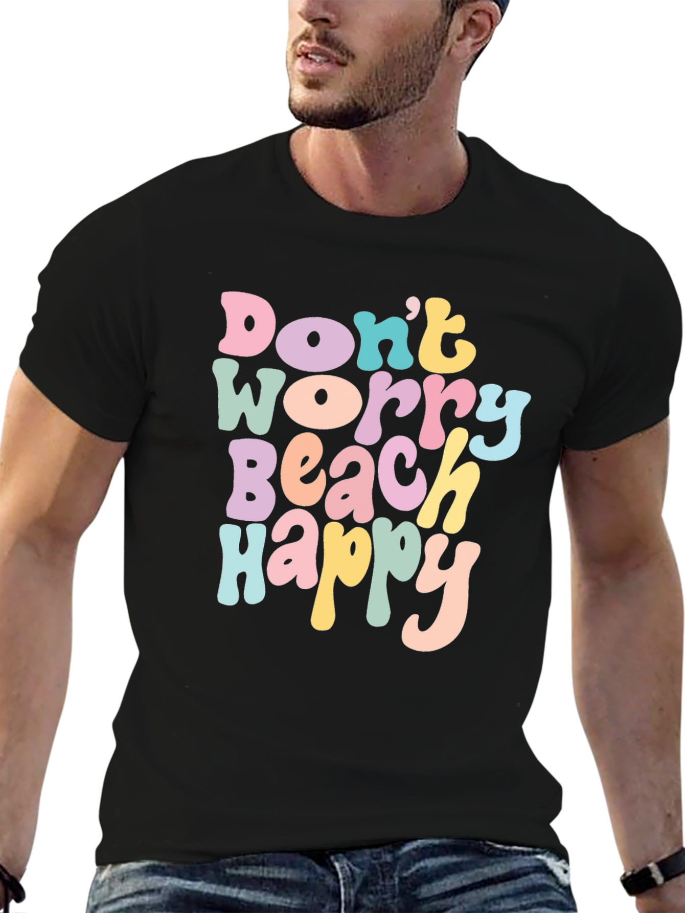 Dont Worry Beach Happy Graphic T-Shirt