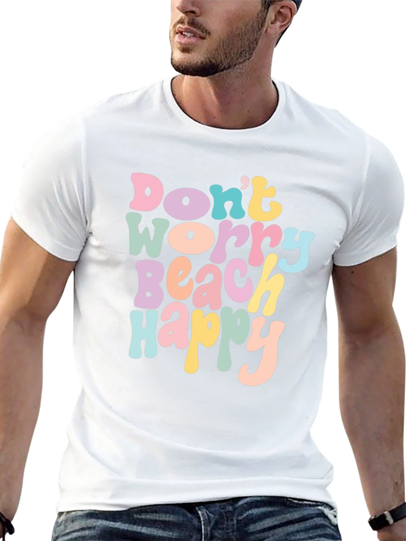 Dont Worry Beach Happy Graphic T-Shirt