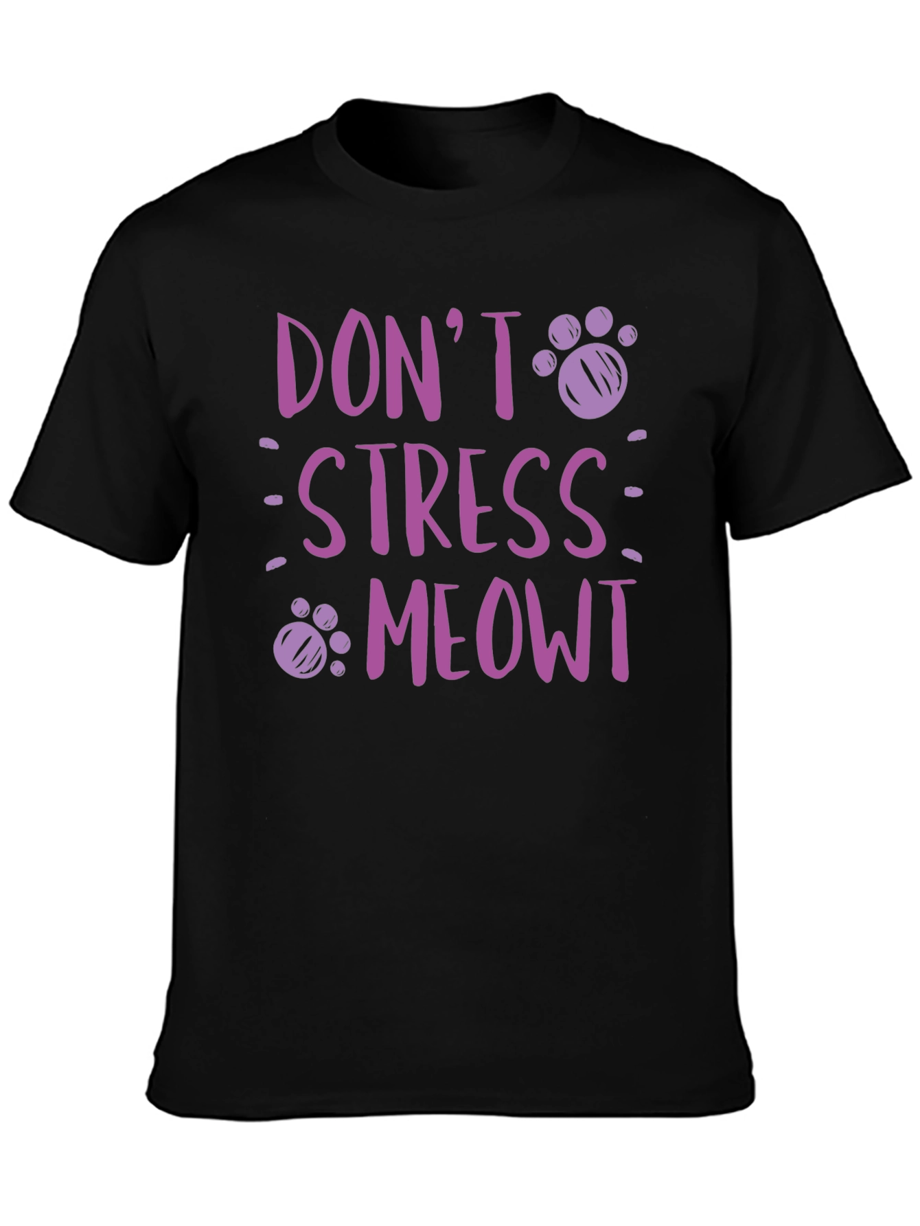 Dont Stress Meowt T-Shirt - Relaxed Cat Lover Tee