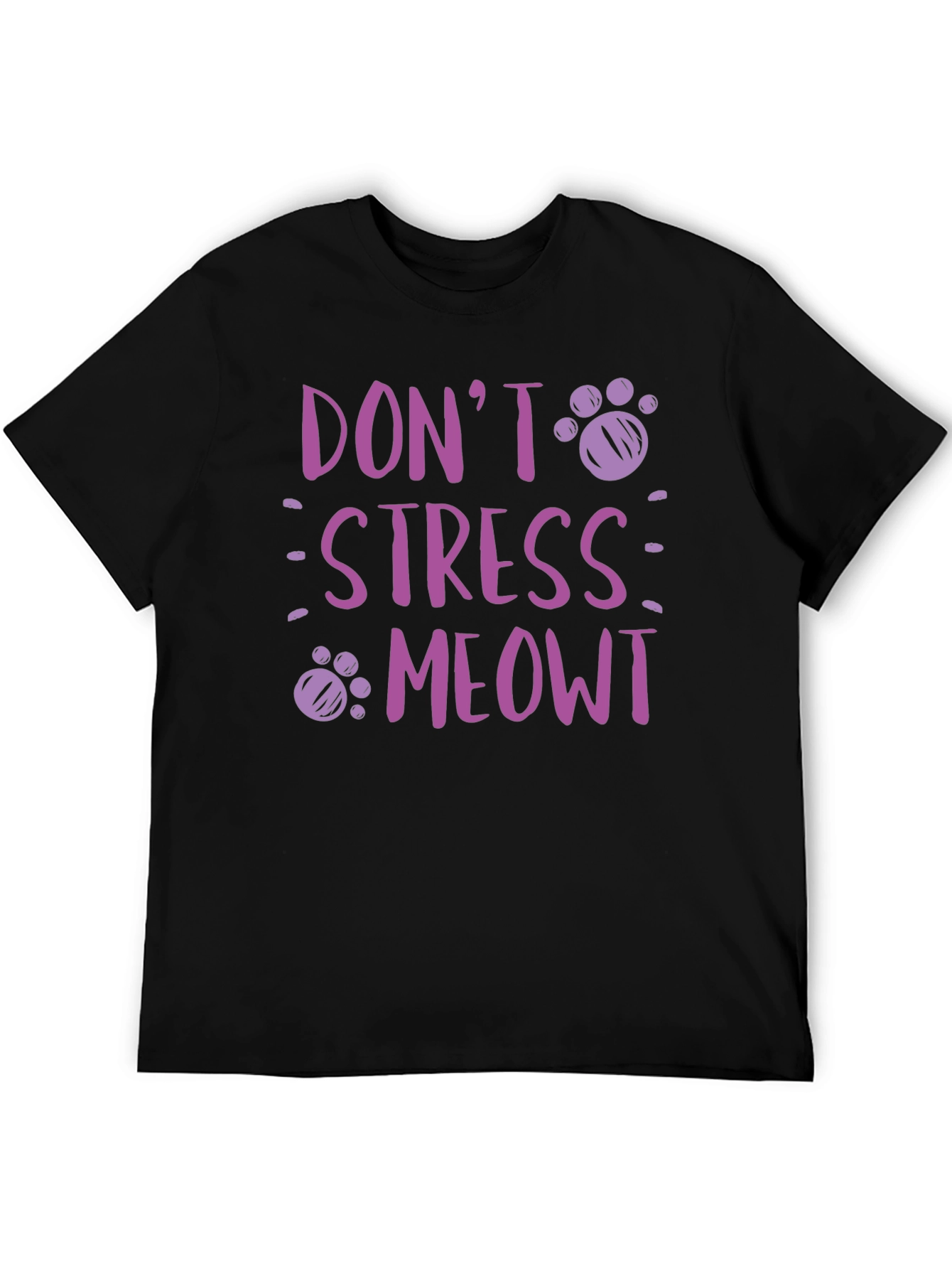 Dont Stress Meowt T-Shirt - Relaxed Cat Lover Tee