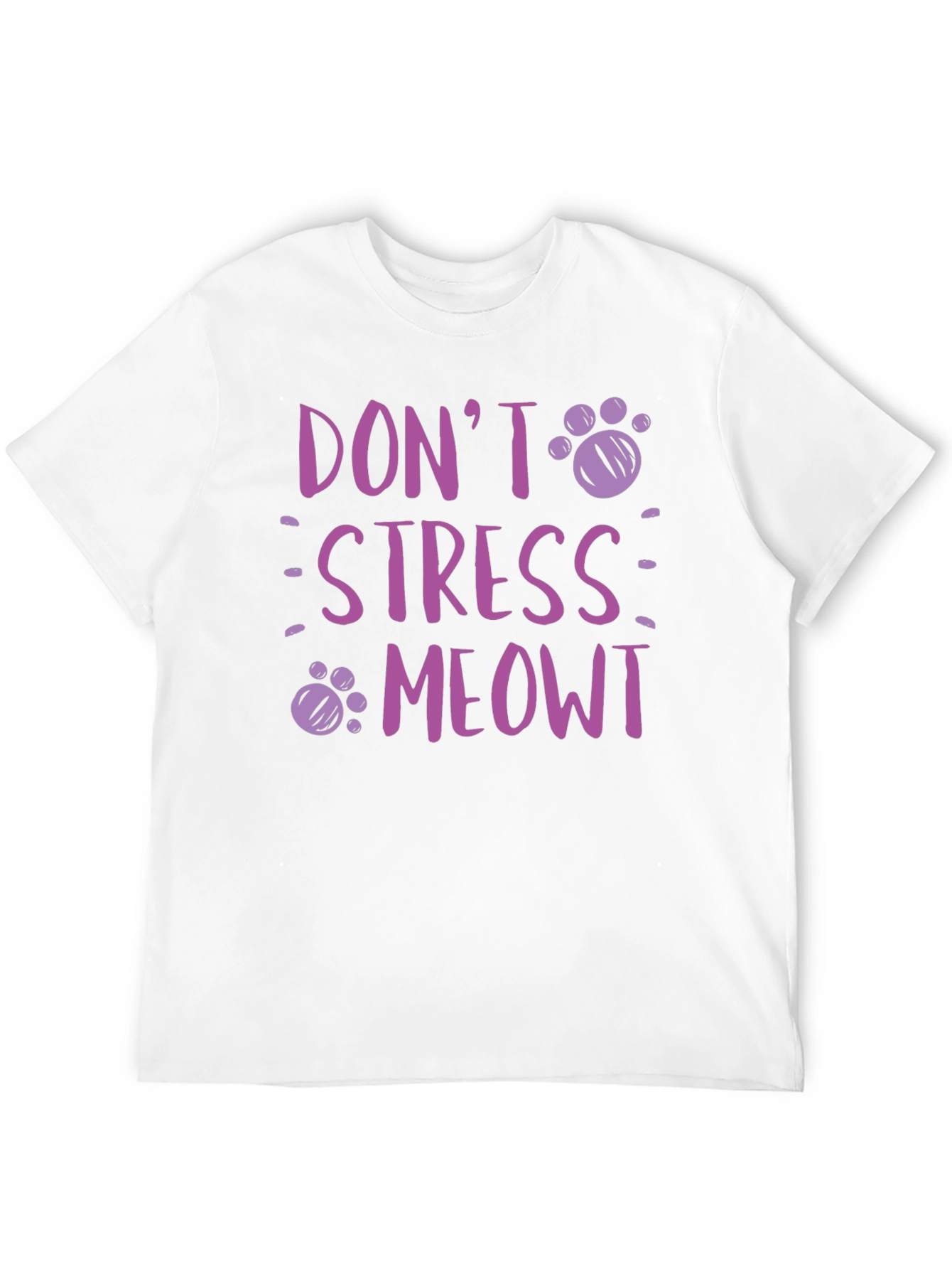 Dont Stress Meowt T-Shirt - Relaxed Cat Lover Tee