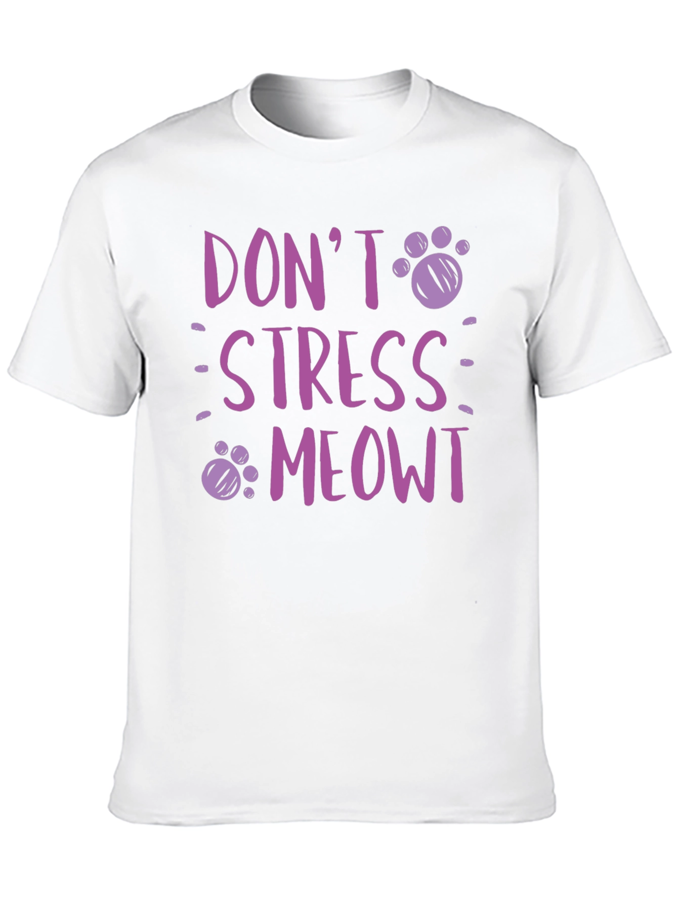 Dont Stress Meowt T-Shirt - Relaxed Cat Lover Tee