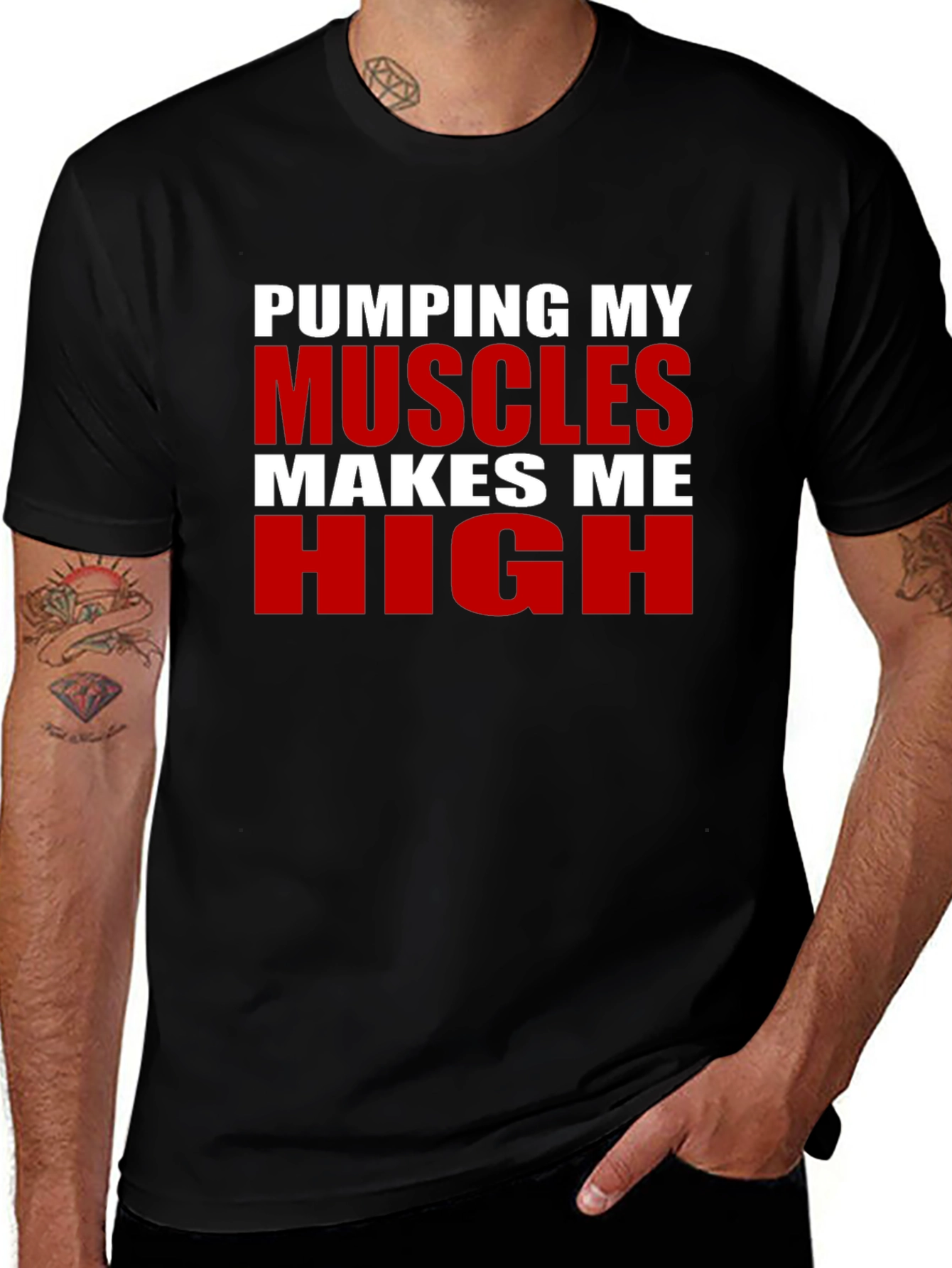 Pumping Muscles Graphic Tee