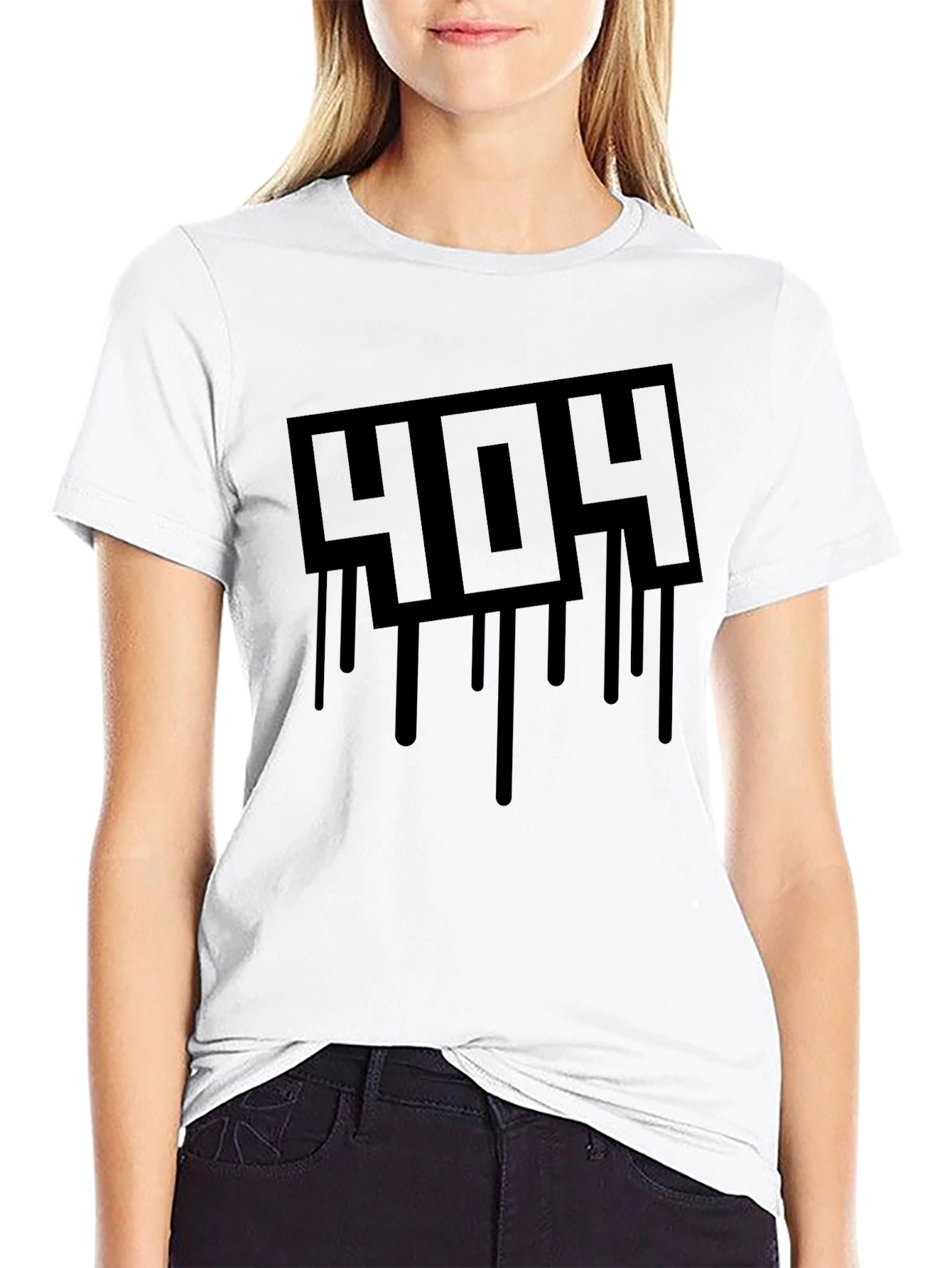 404 Error Graphic Tee - Black