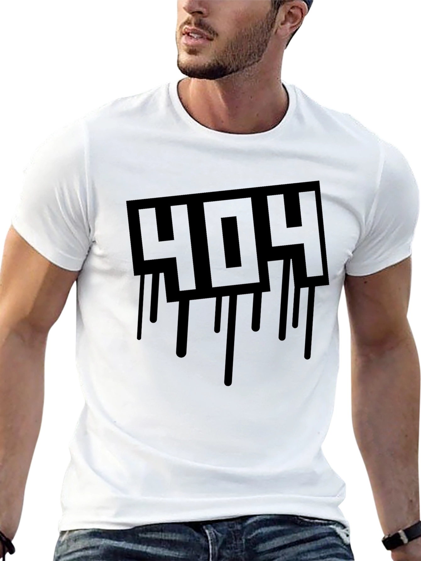404 Error Graphic Tee - Black