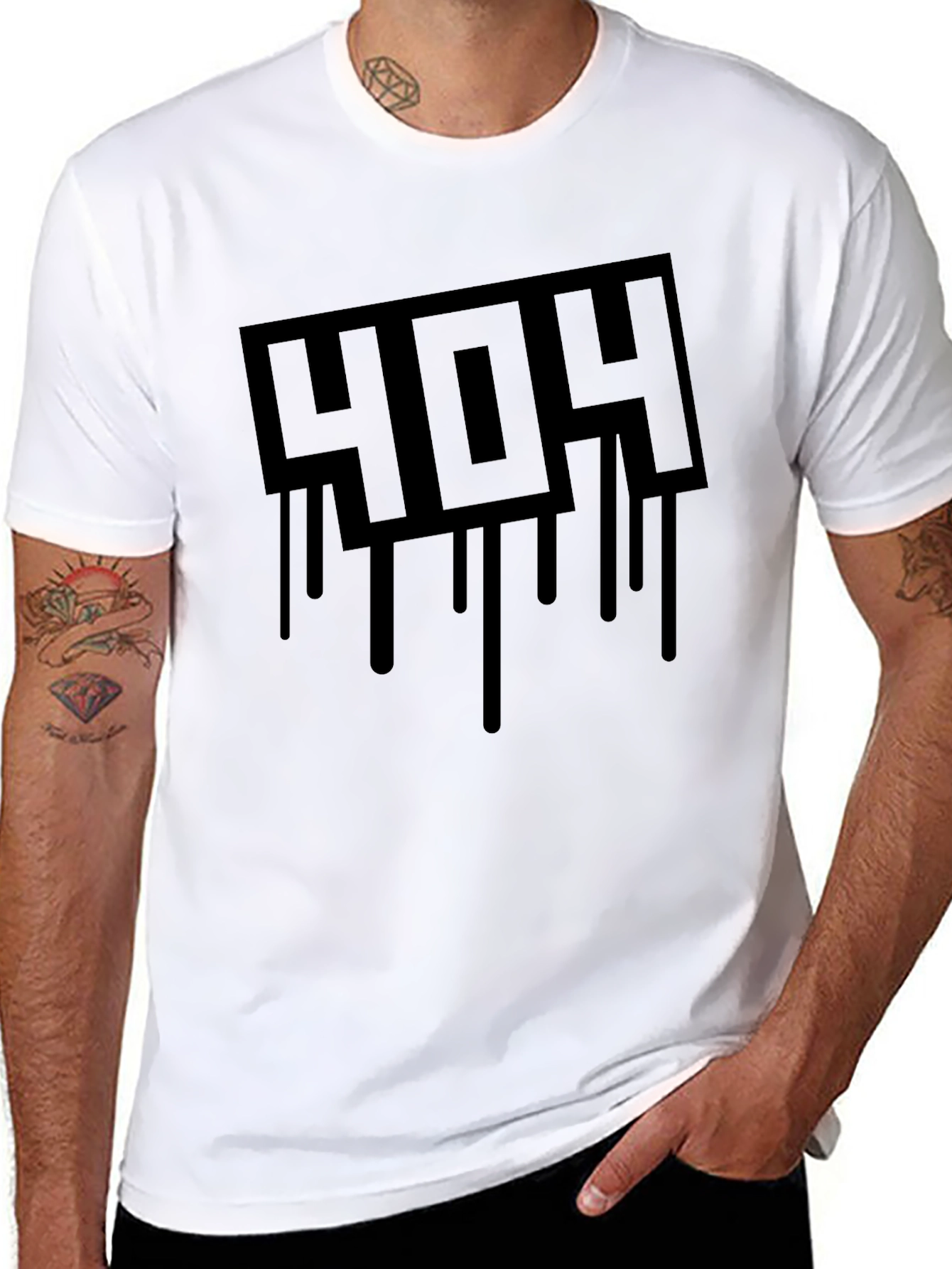 404 Error Graphic Tee - Black