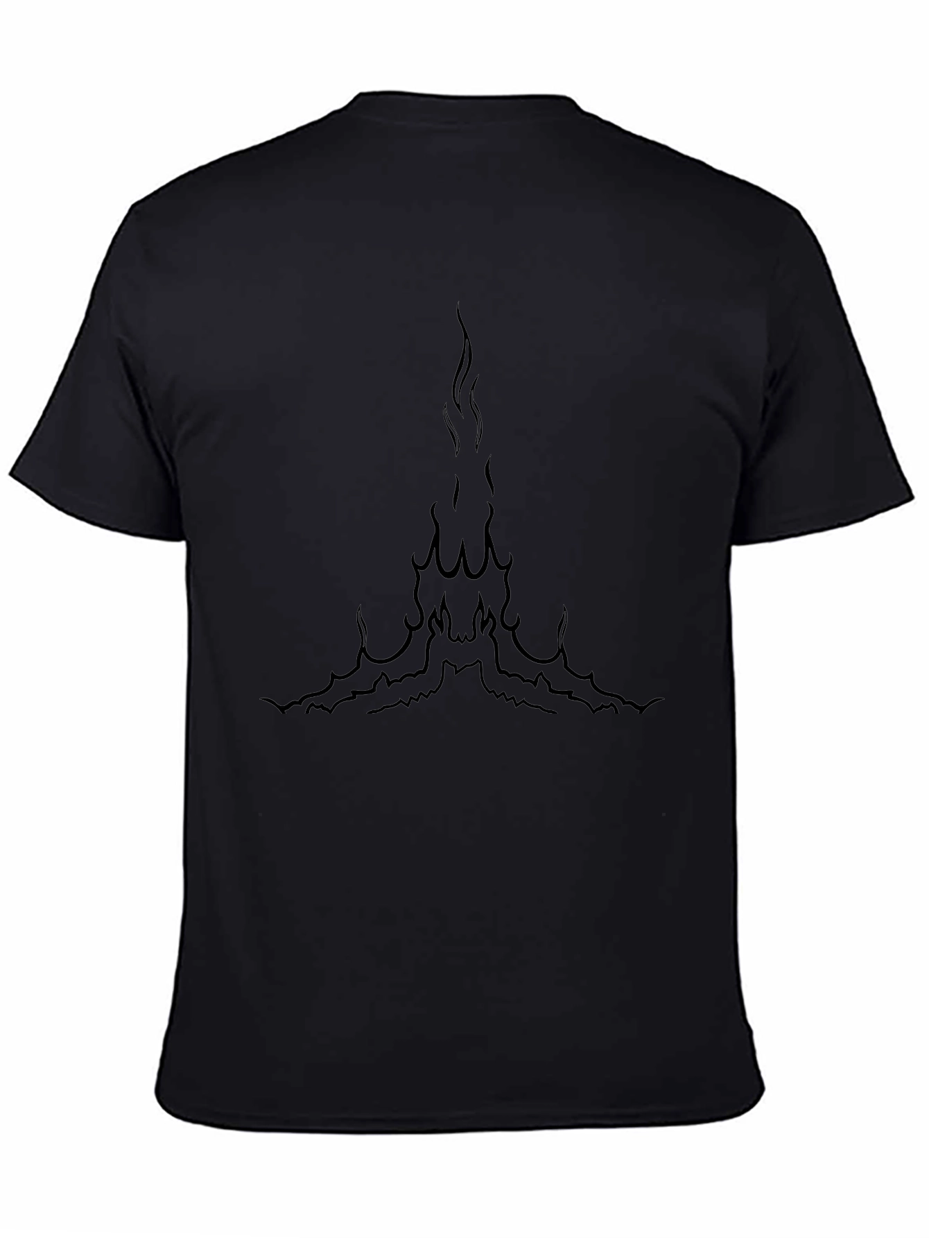 Black Fire Graphic Tee - Stylish Mens T-Shirt