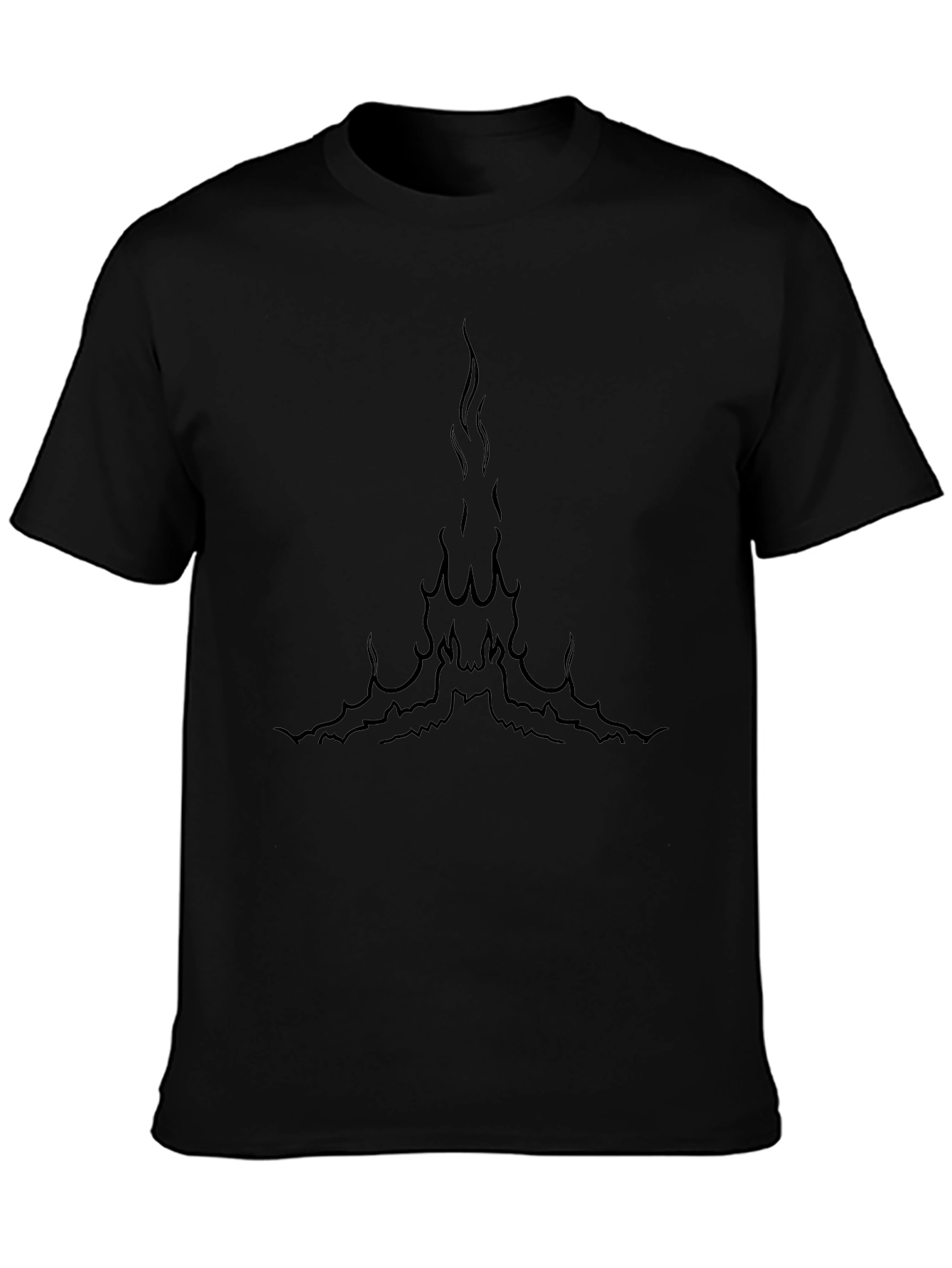 Black Fire Graphic Tee - Stylish Mens T-Shirt