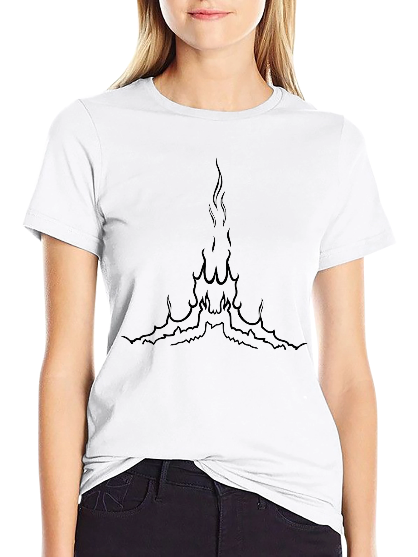 Black Fire Graphic Tee - Stylish Mens T-Shirt