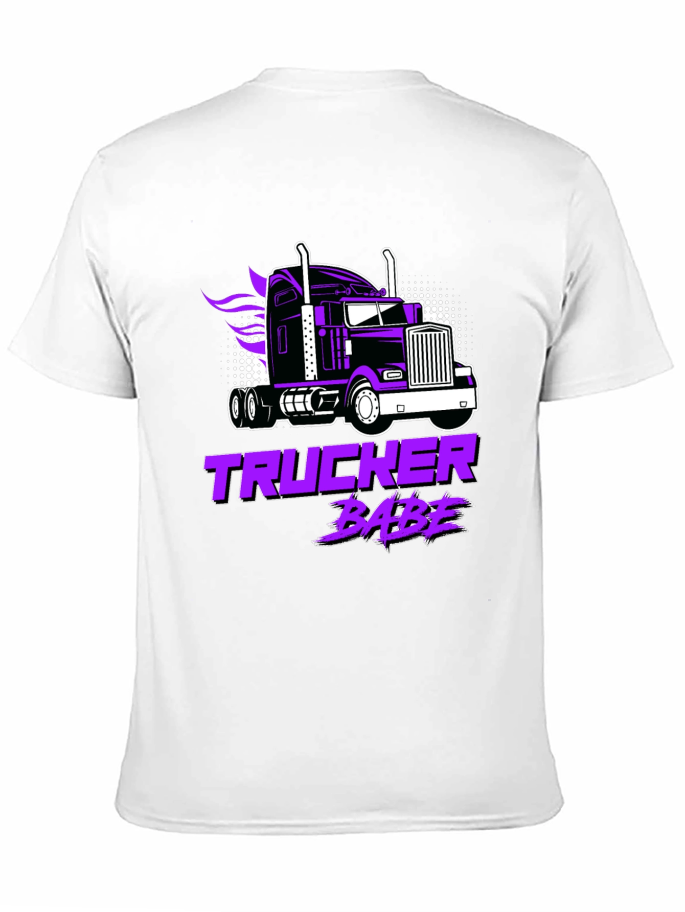 Trucker Babe T-Shirt - Black Graphic Tee