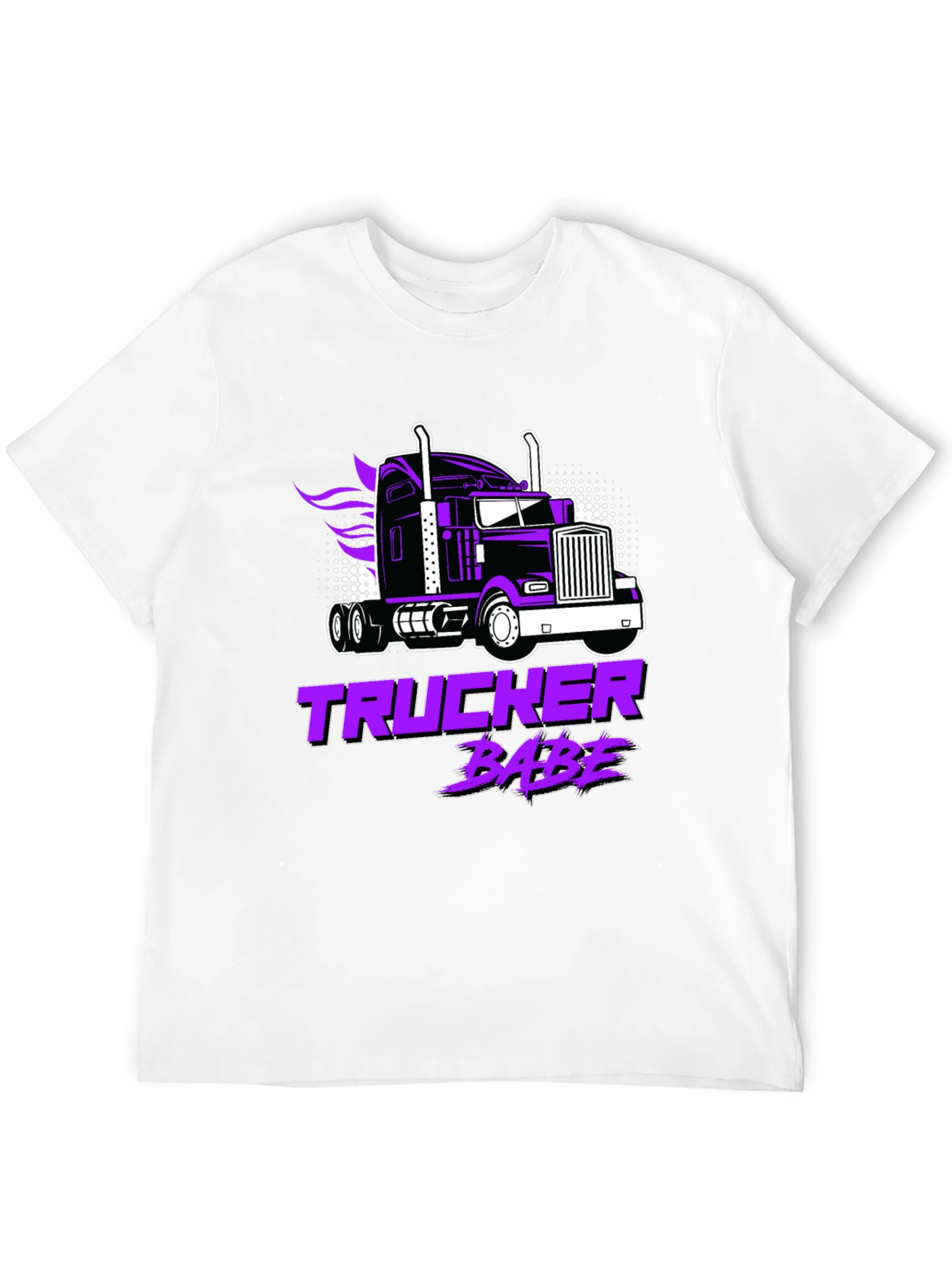 Trucker Babe T-Shirt - Black Graphic Tee