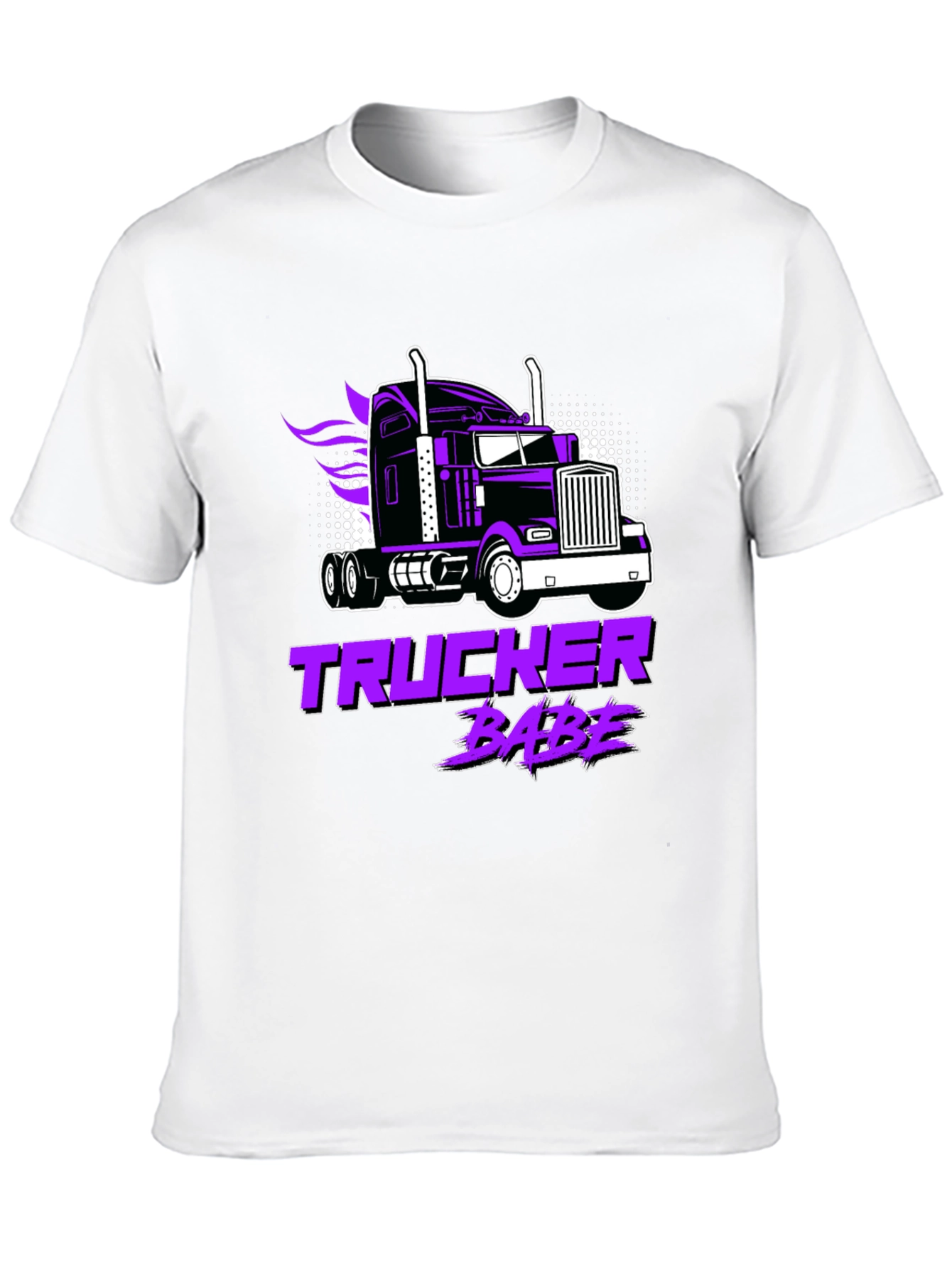 Trucker Babe T-Shirt - Black Graphic Tee