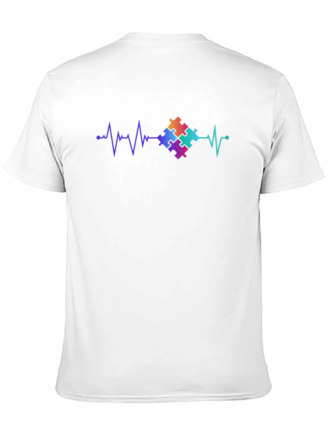 Autism Awareness Heartbeat Puzzle Piece T-Shirt