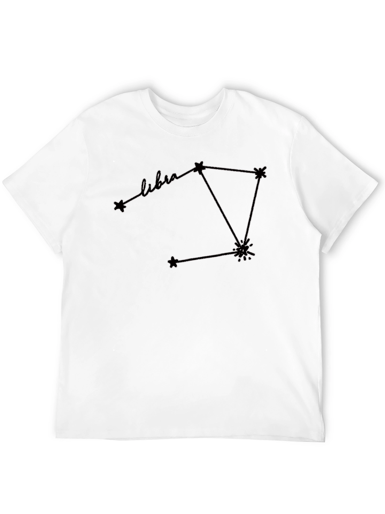 Libra Constellation Graphic Tee - Black