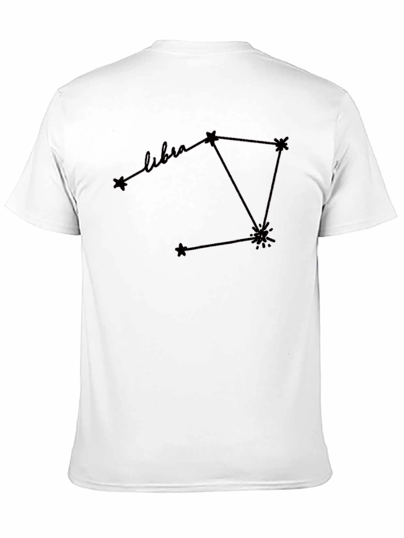 Libra Constellation Graphic Tee - Black
