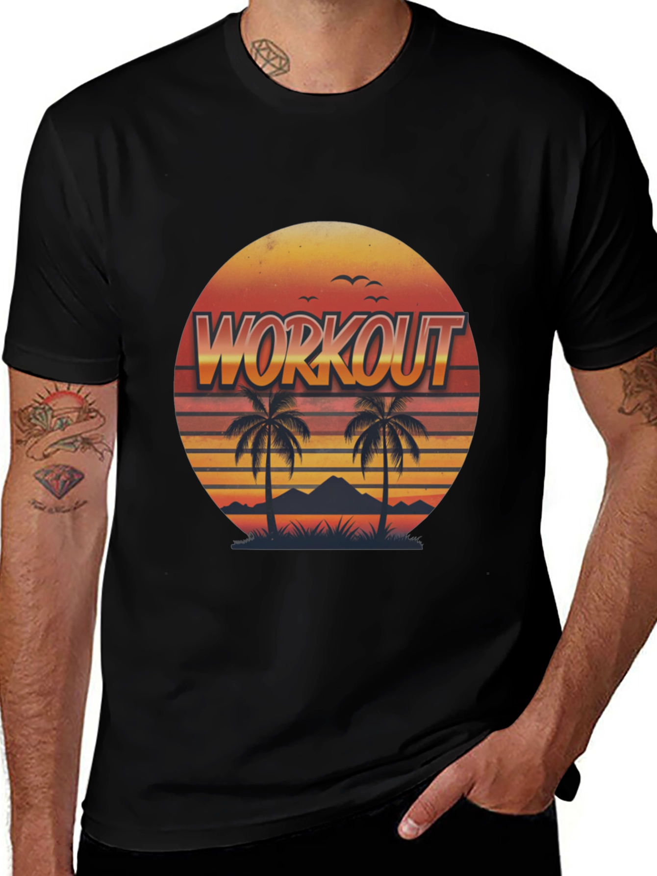 Retro Workout Palm Tee