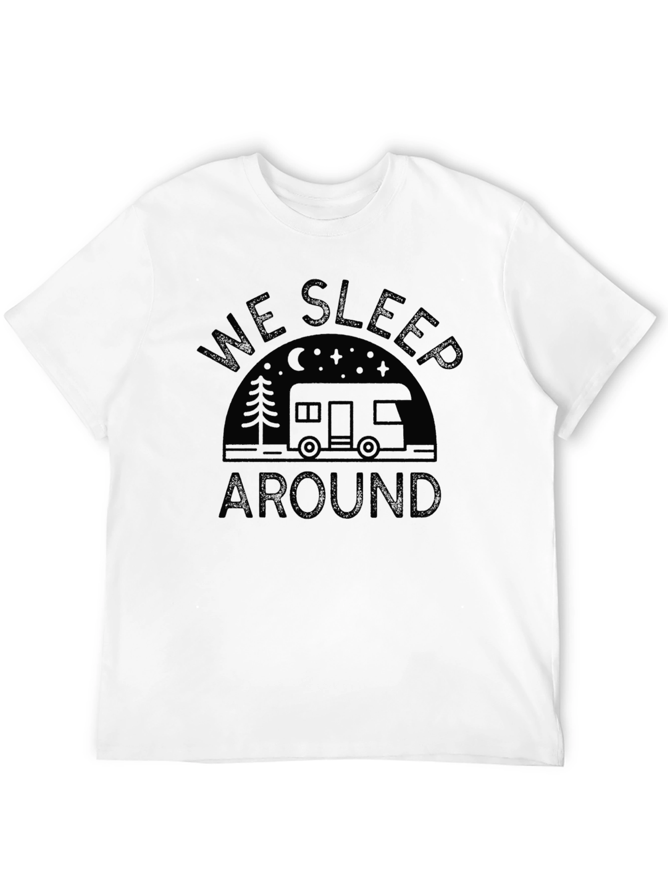 We Sleep Around Black Graphic T-Shirt