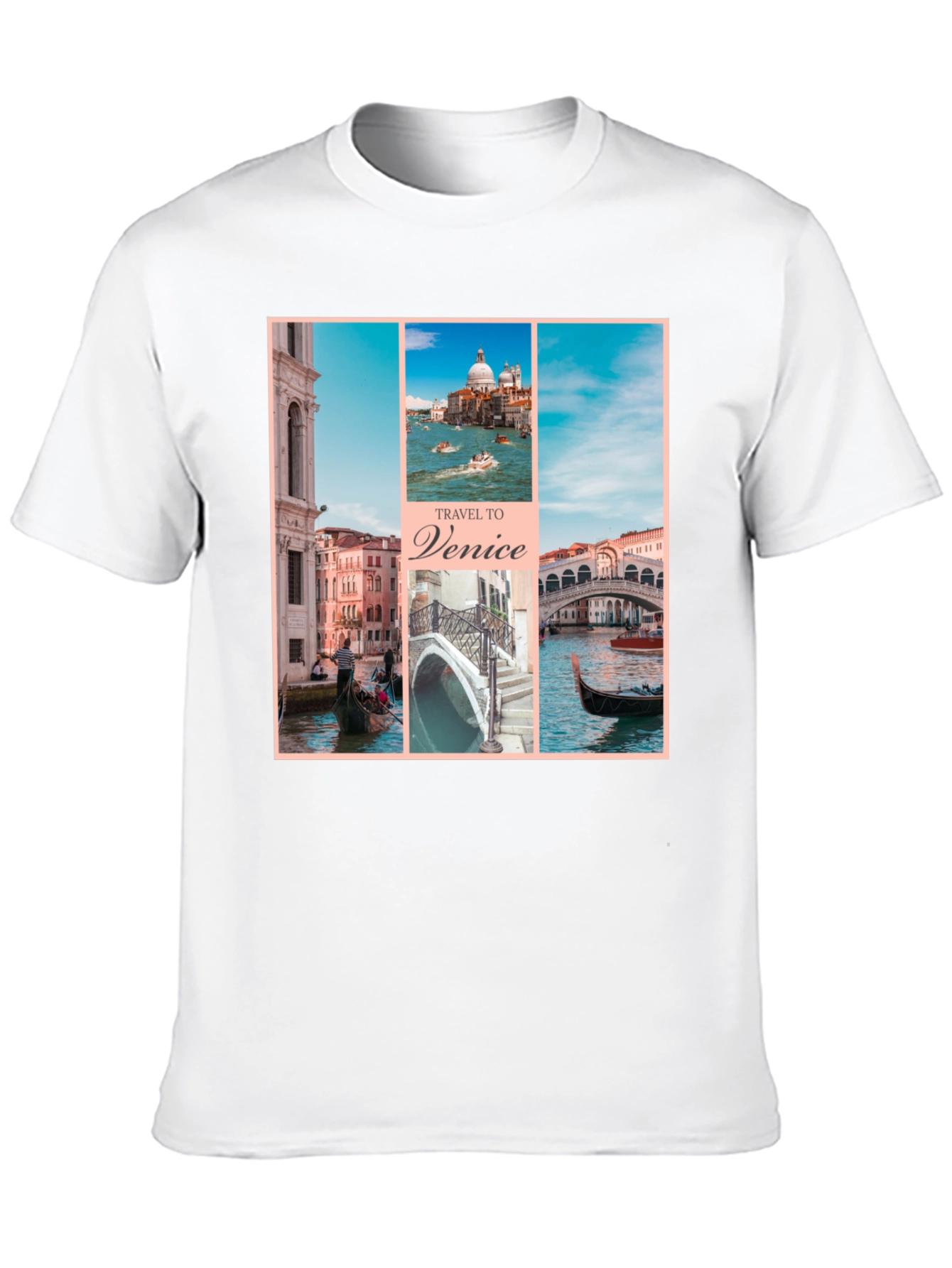 Venice Travel T-Shirt Black Graphic Tee