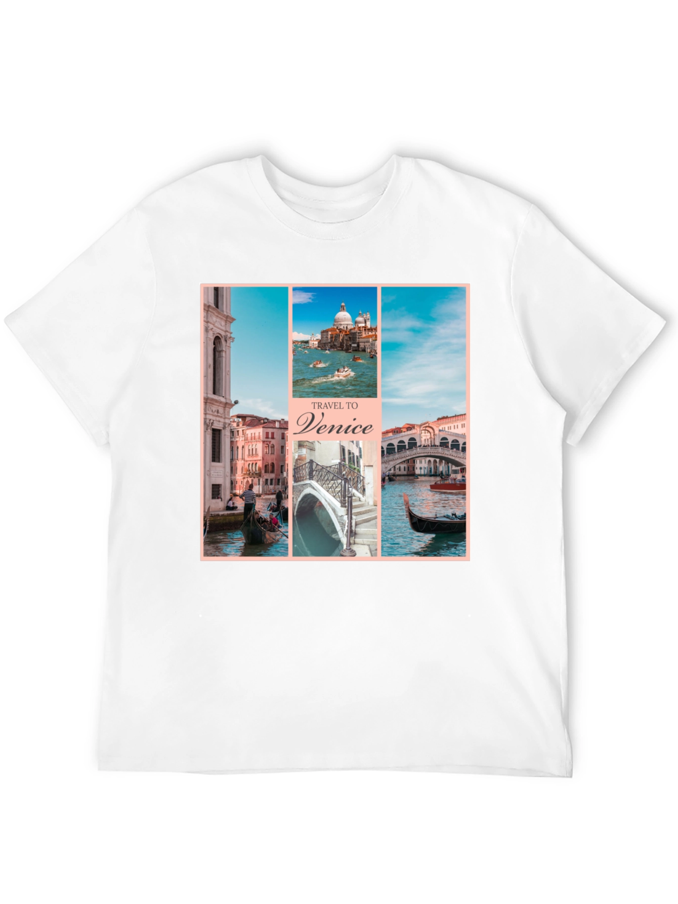 Venice Travel T-Shirt Black Graphic Tee