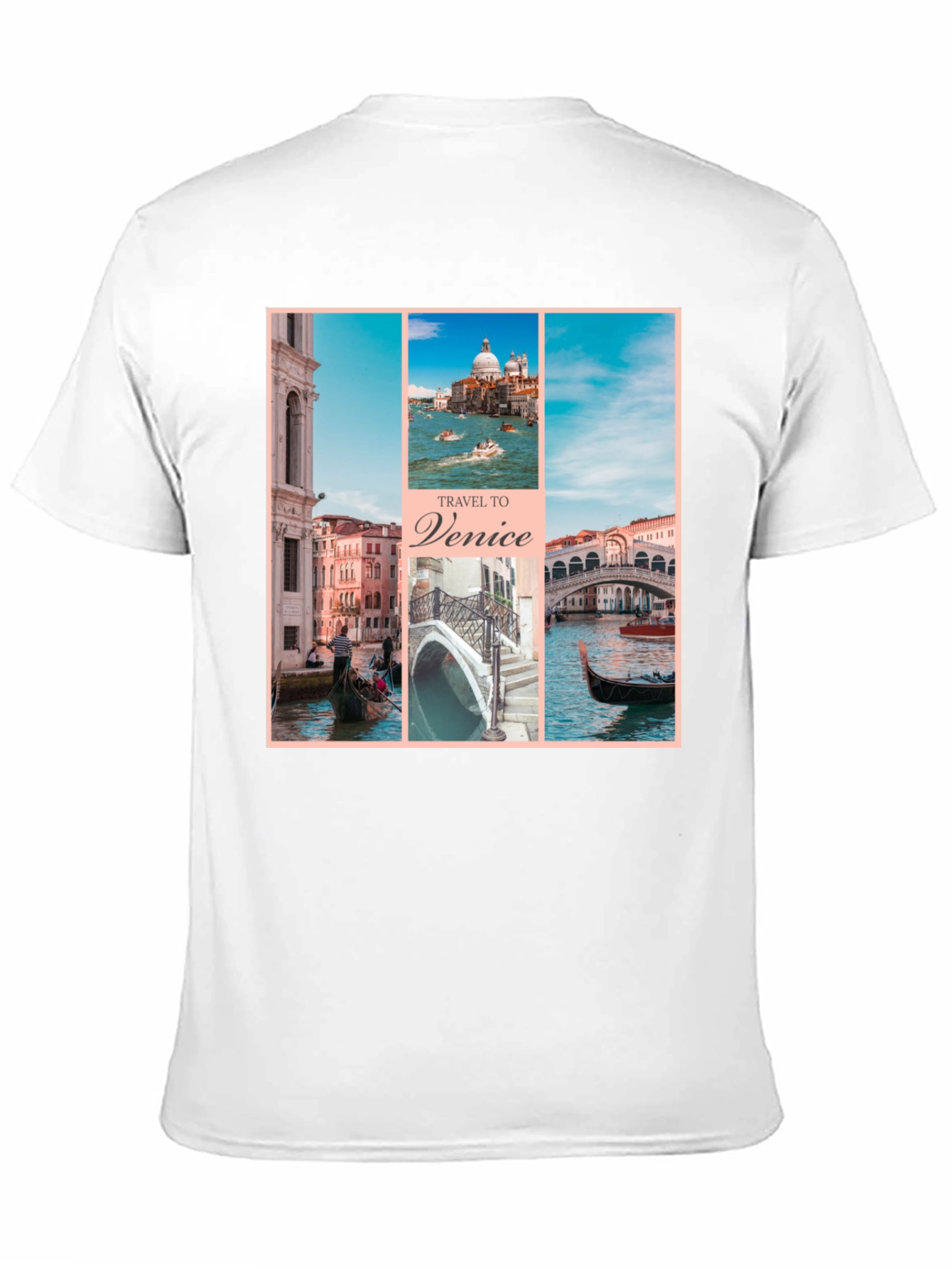 Venice Travel T-Shirt Black Graphic Tee