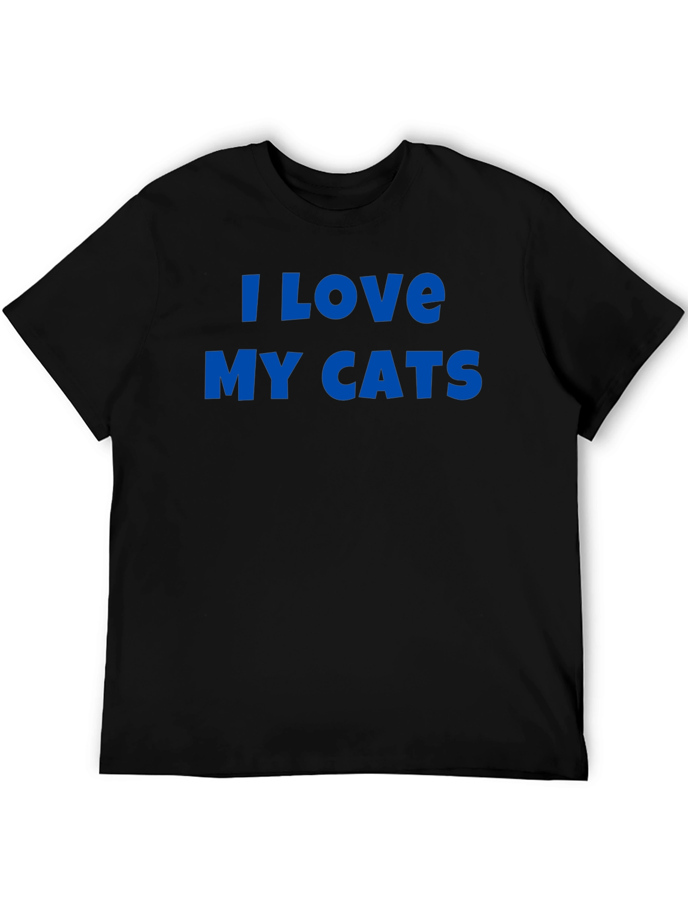 I Love My Cats Graphic Tee - Black