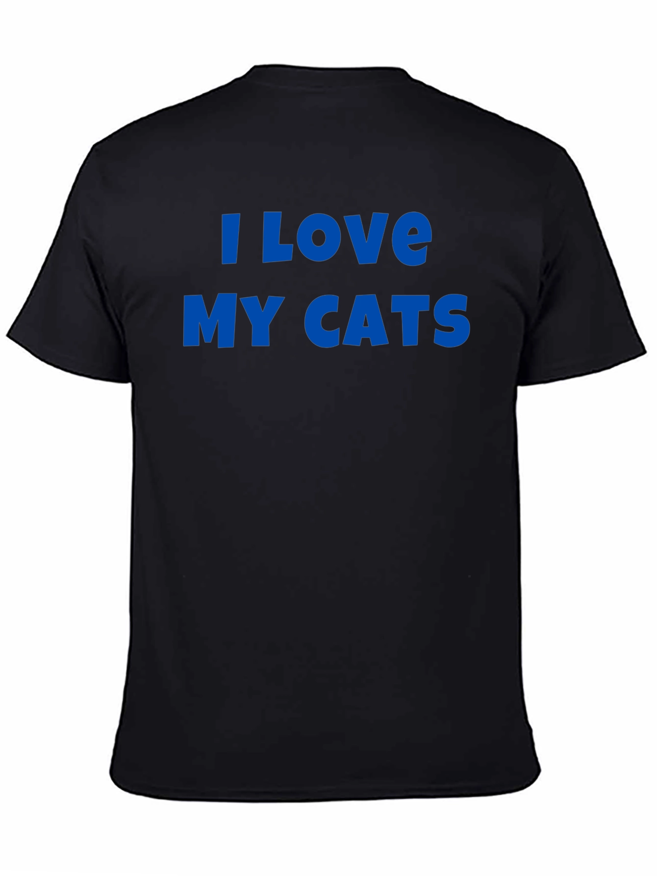 I Love My Cats Graphic Tee - Black