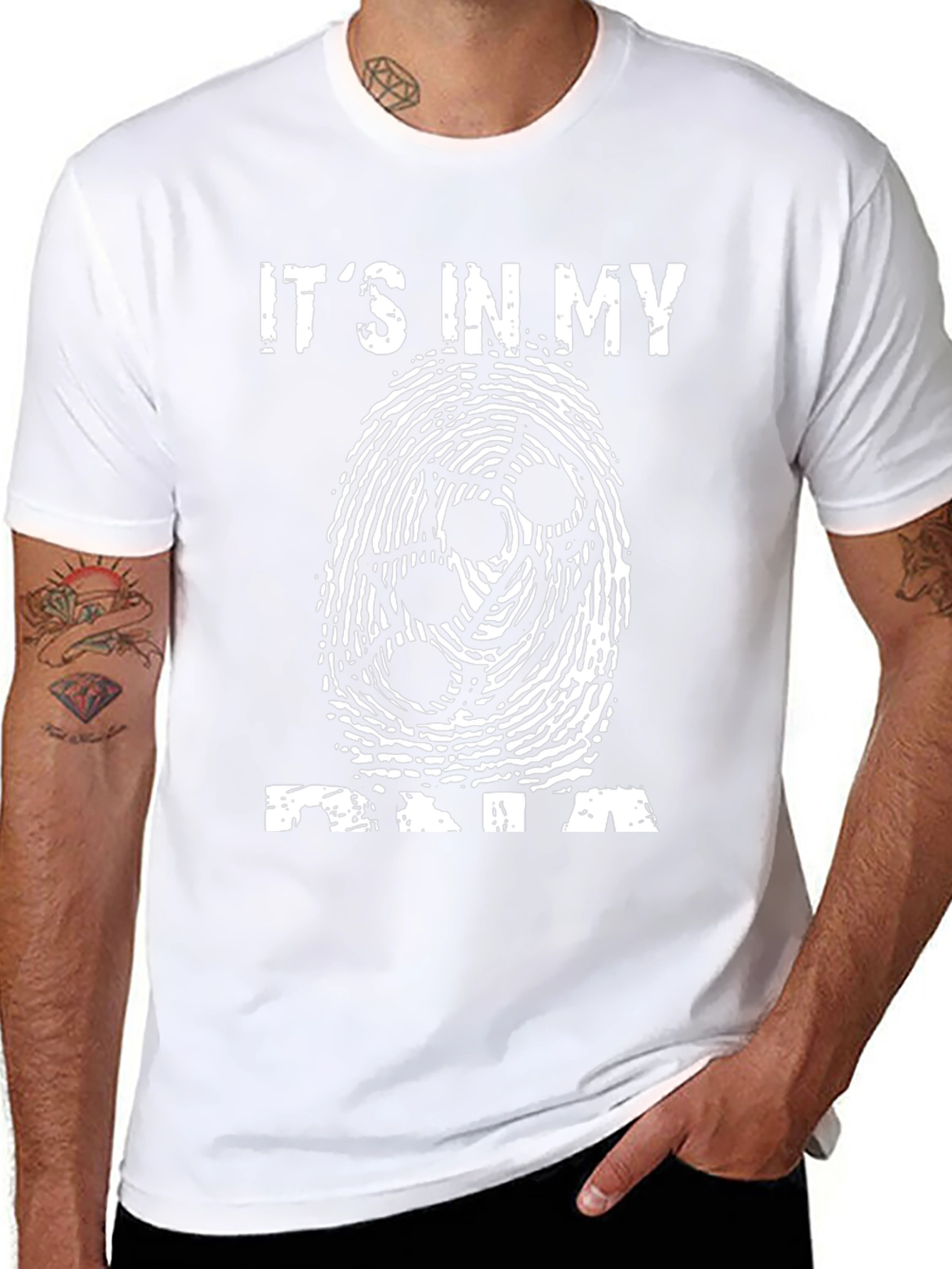 Its In My DNA Fingerprint Graphic Tee