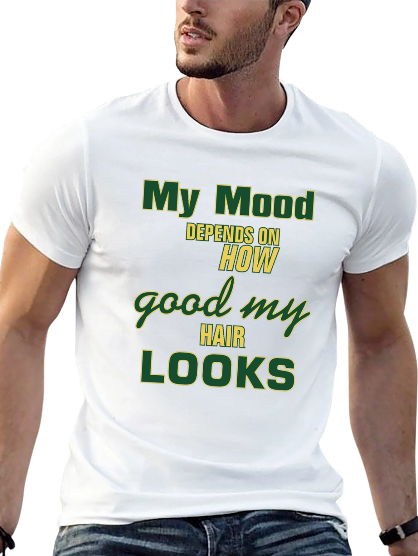 My Mood Depends T-Shirt - Funny Hair Style Tee