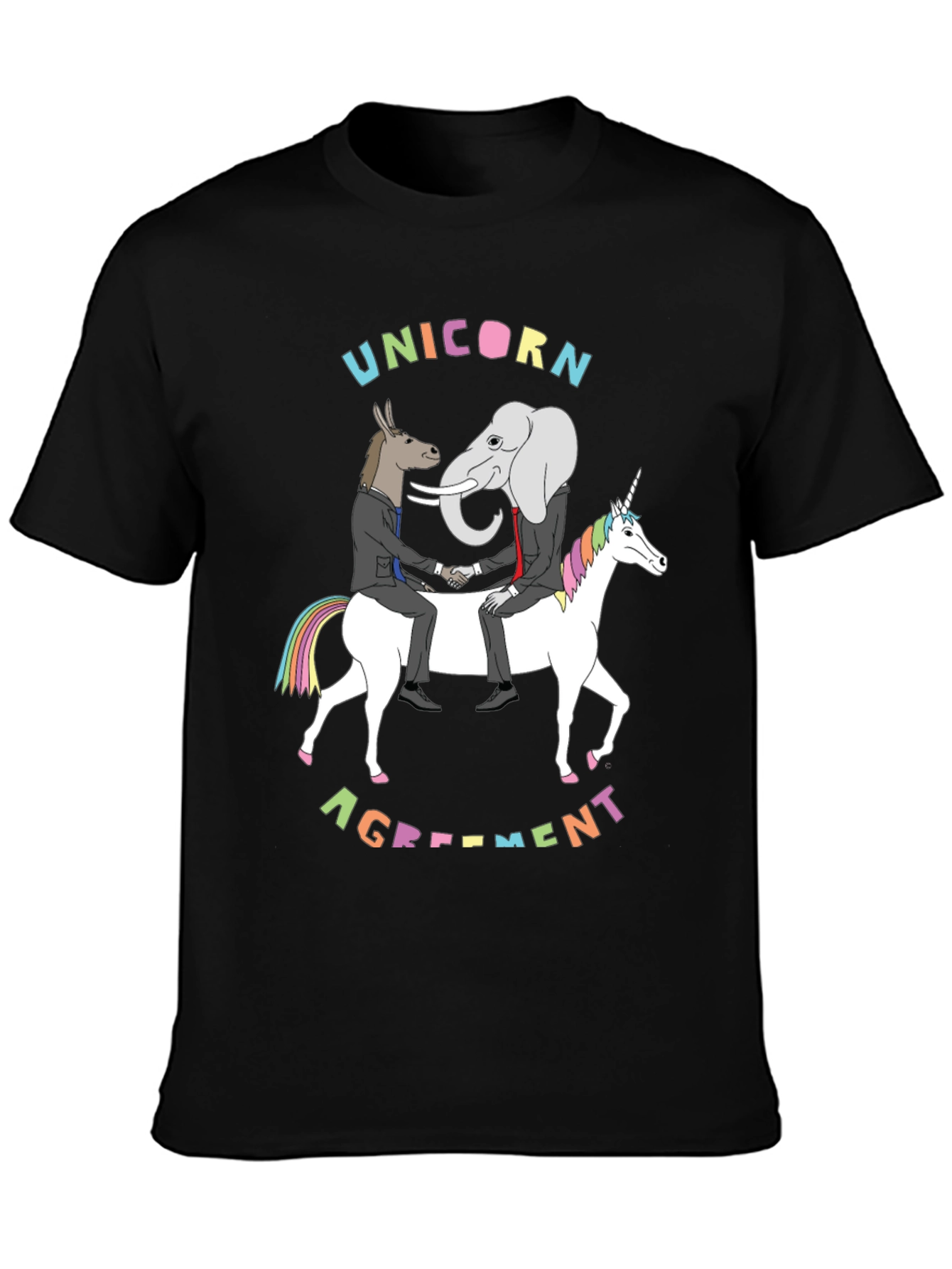 Unicorn Agreement Political Cartoon T-Shirt