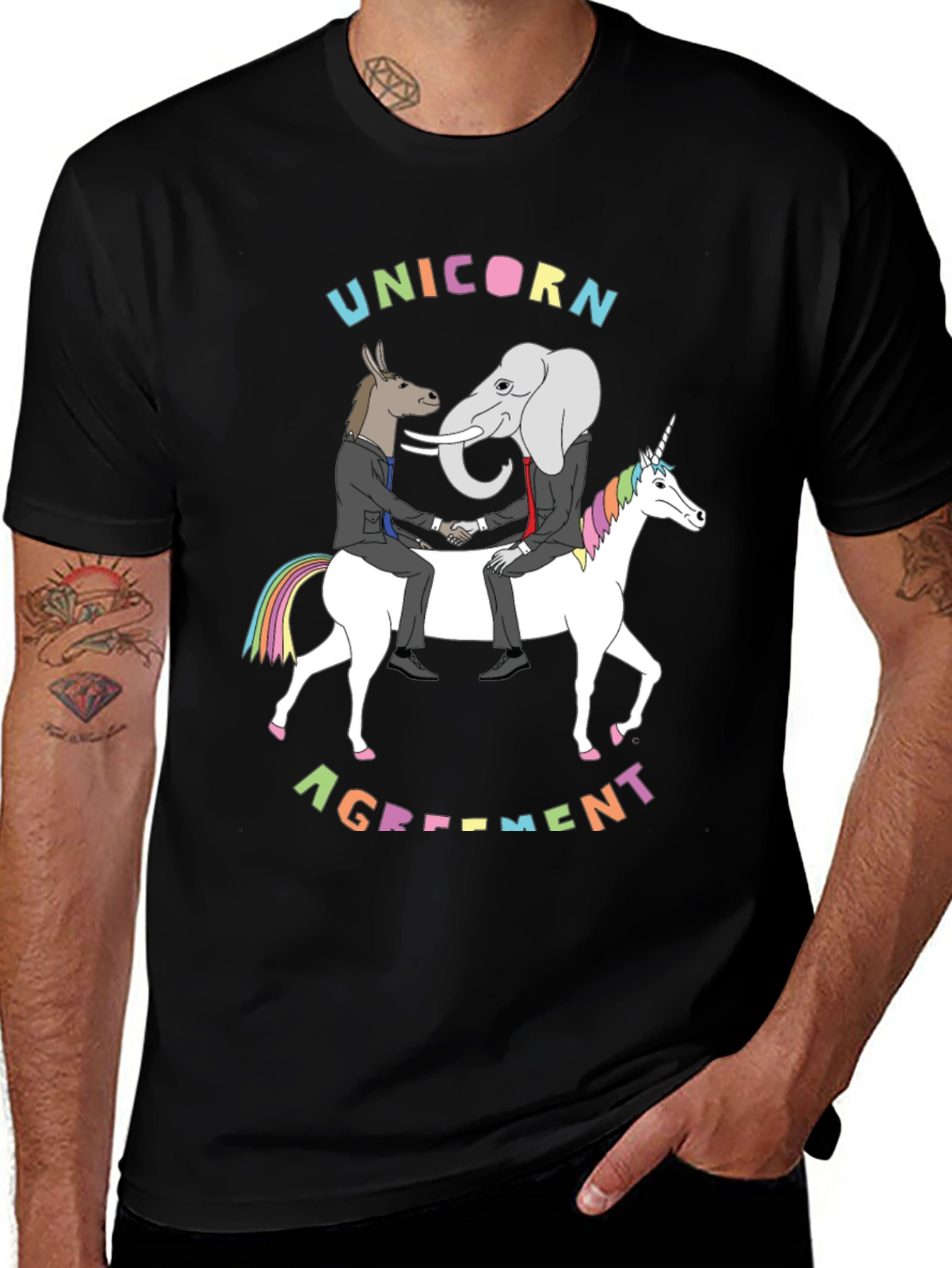 Unicorn Agreement Political Cartoon T-Shirt