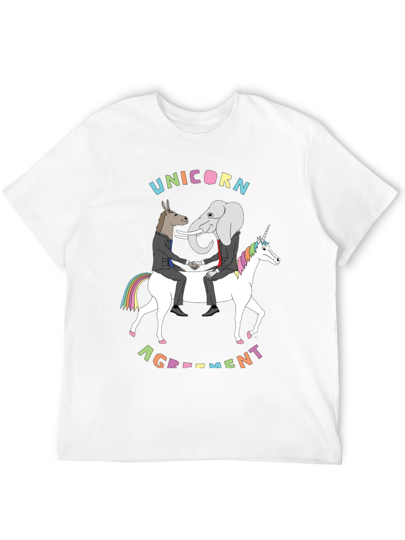Unicorn Agreement Political Cartoon T-Shirt