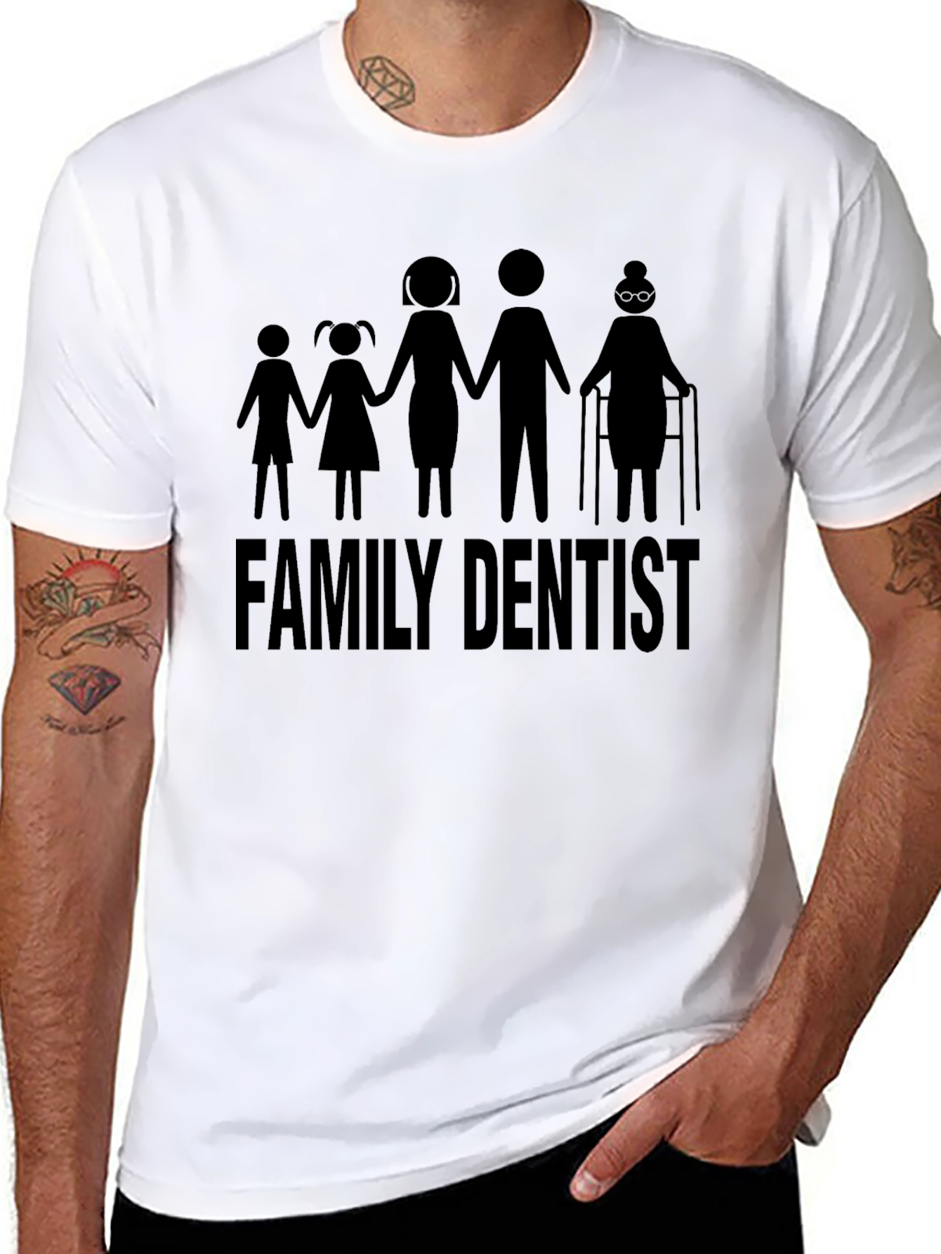 Family Dentist Graphic Tee - Black Unisex Shirt
