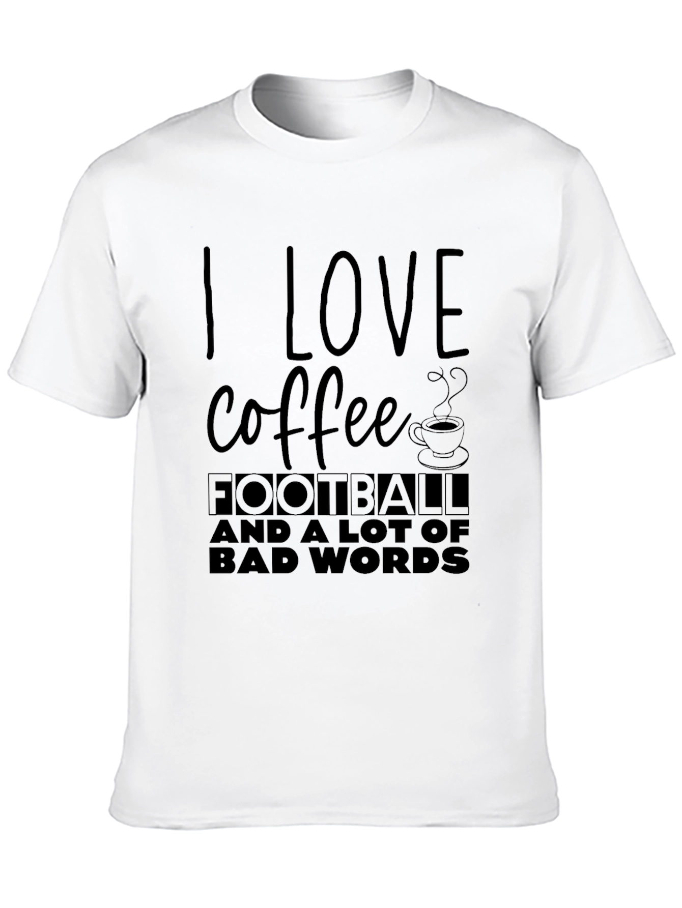 I Love Coffee Football T-Shirt
