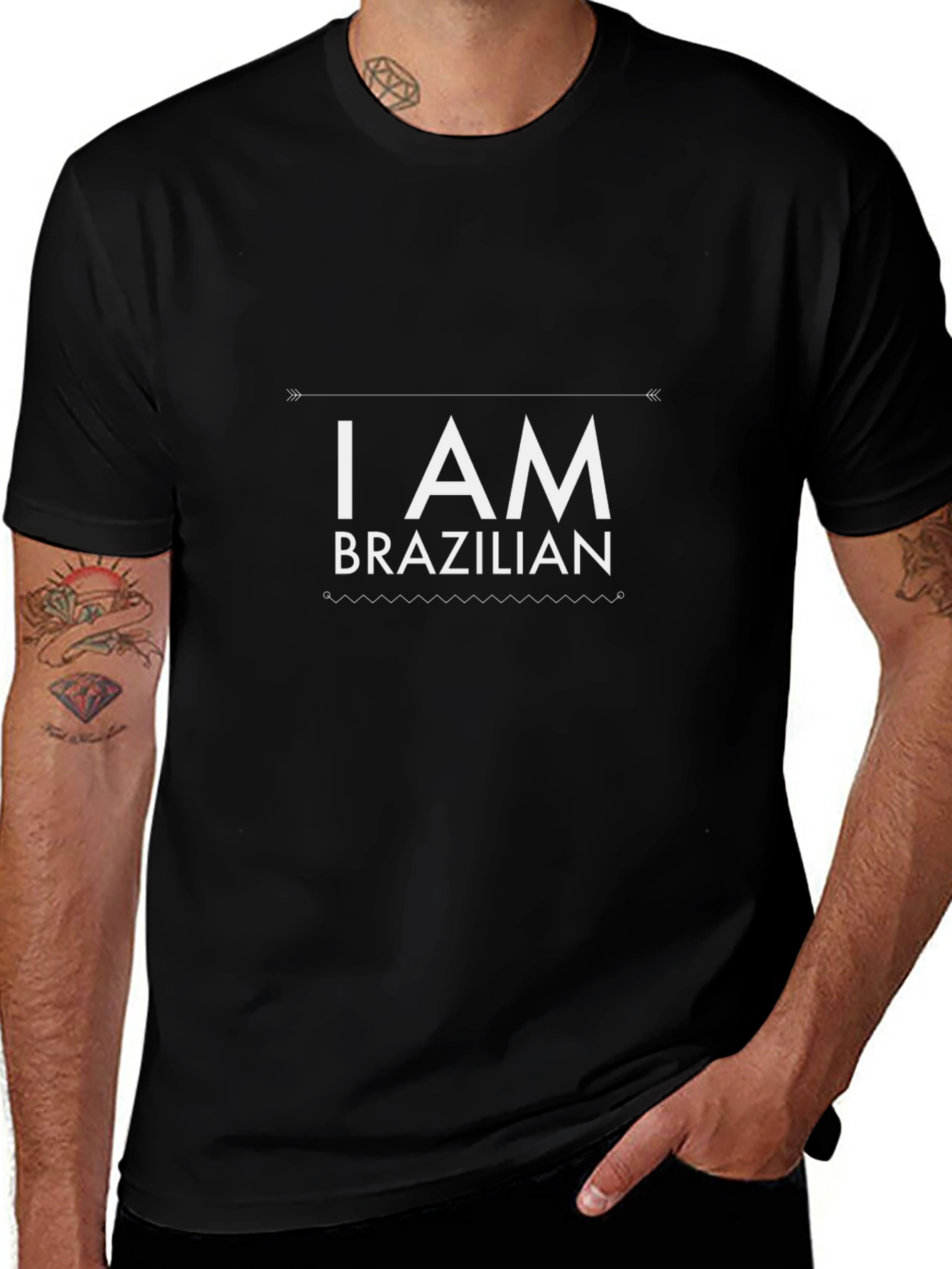 I AM BRAZILIAN Graphic T-Shirt - Black
