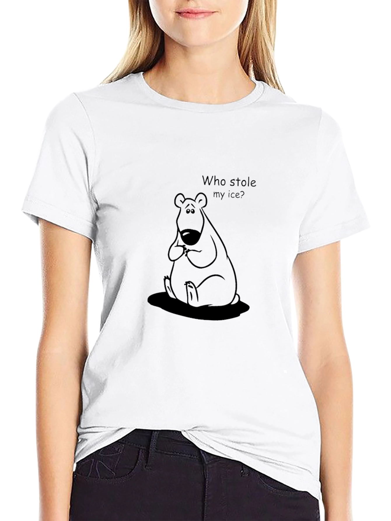Who Stole My Ice? Bear Graphic T-Shirt